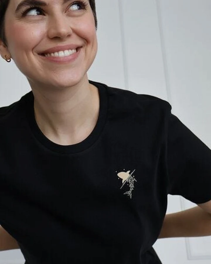 Kultgut Artdesign - Biofair- Flauschiges Femin Shirt / Little Shark