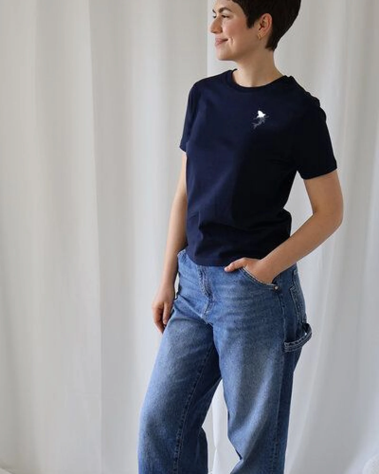 Kultgut Artdesign - Biofair- Flauschiges Femin Shirt / Little Shark – Ansicht 2