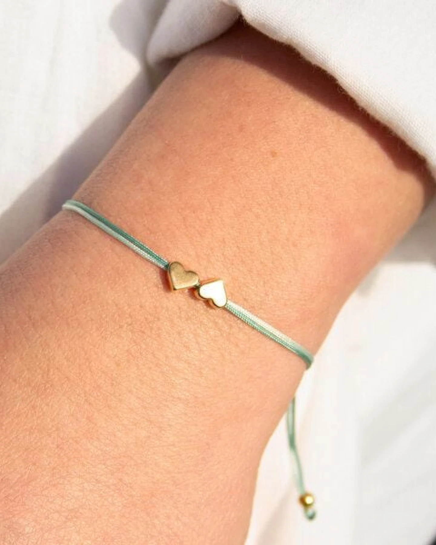 Bow & Hummingbird Armband auf Karte - Zwei Herzen- Wir Zwei sind ein gutes Team - – Ansicht 3