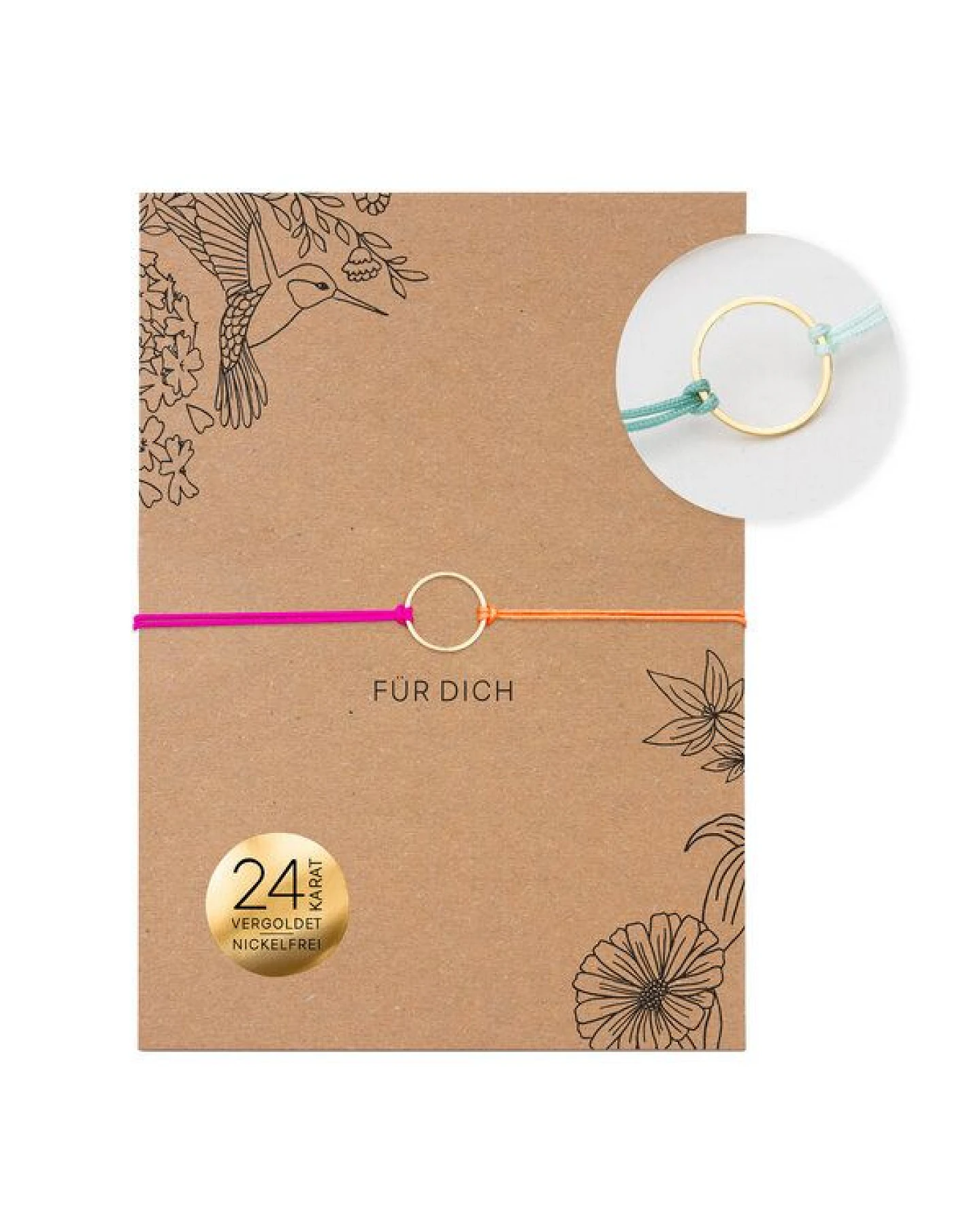 Bow & Hummingbird Armband auf Karte - Ring - Für Dich – Ansicht 2
