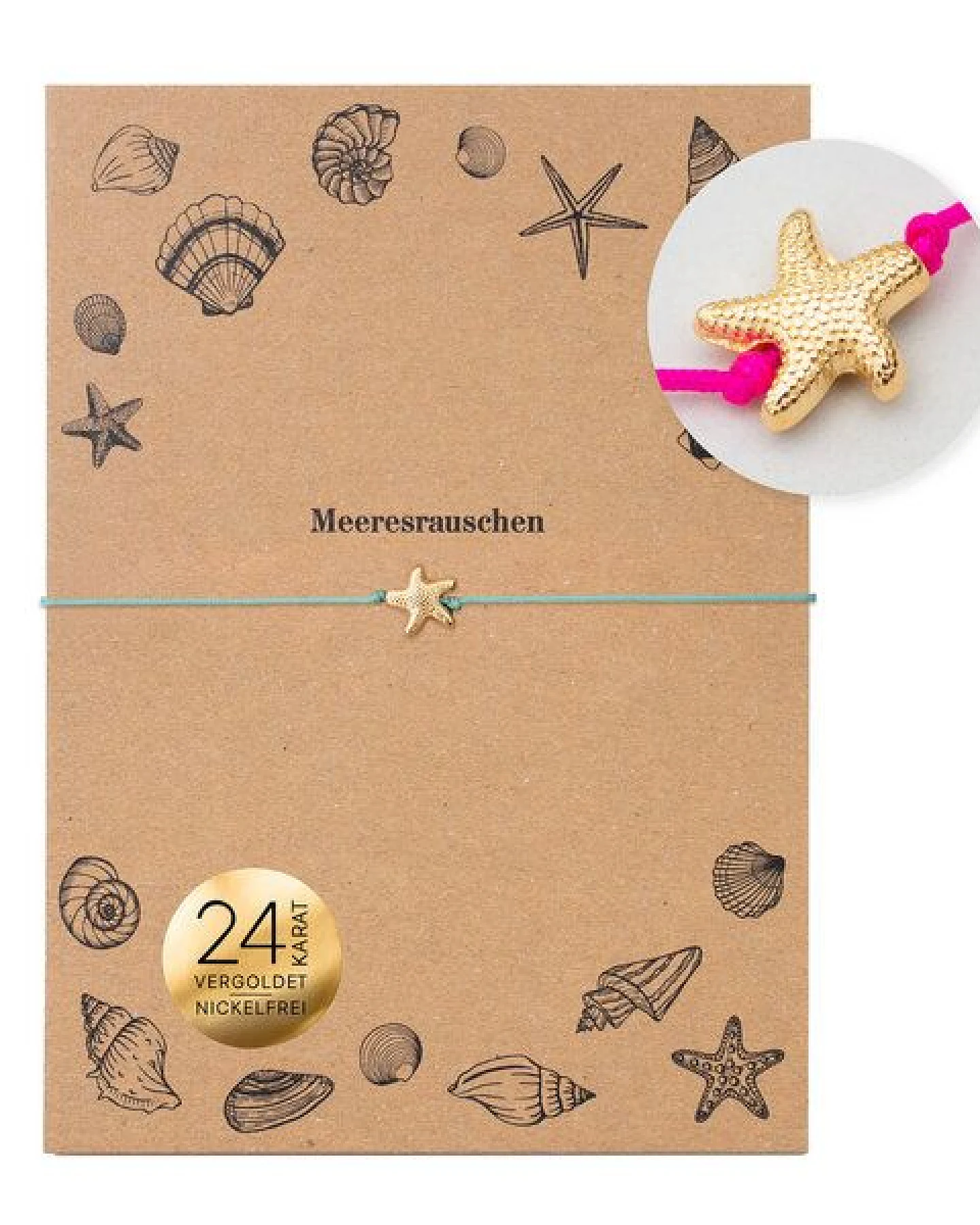 Bow & Hummingbird Armband auf Karte - Seesternchen - Meeresrauschen – Ansicht 2