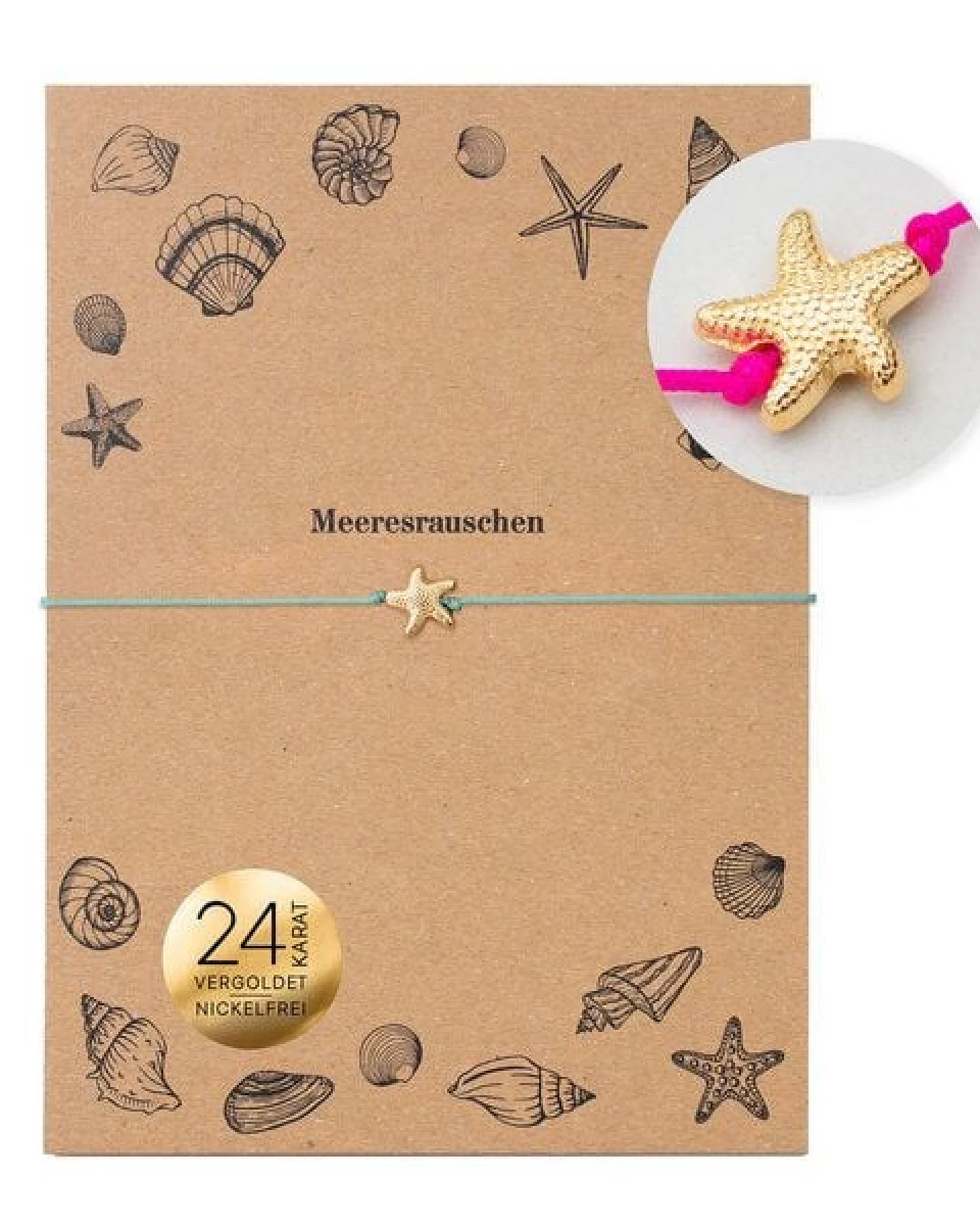 Bow & Hummingbird Armband auf Karte - Seesternchen - Meeresrauschen – Ansicht 2