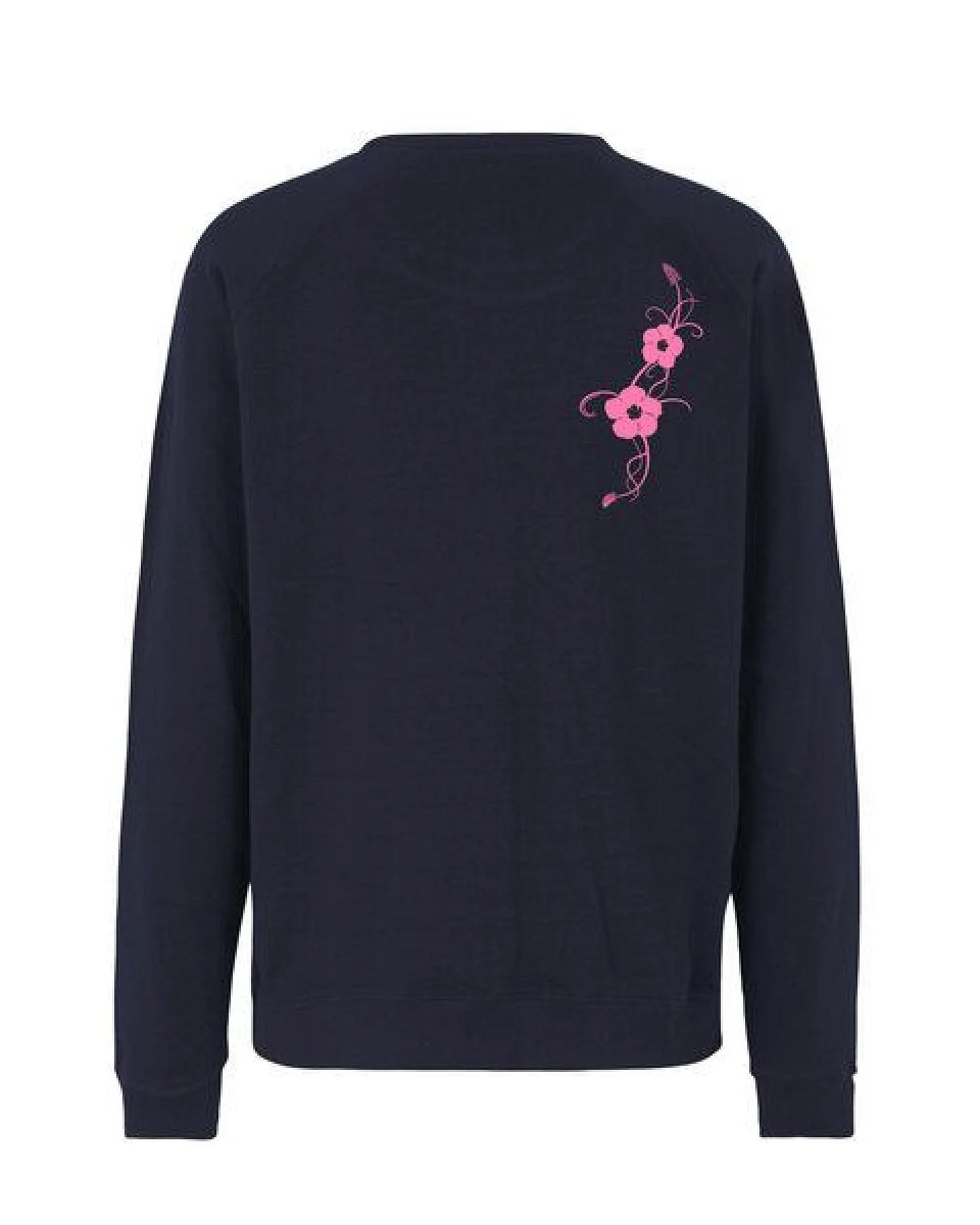 HANDGEDRUCKT "Hibisken" Unisex Sweatshirt aus reiner Biobaumwolle (kbA) – Ansicht 3