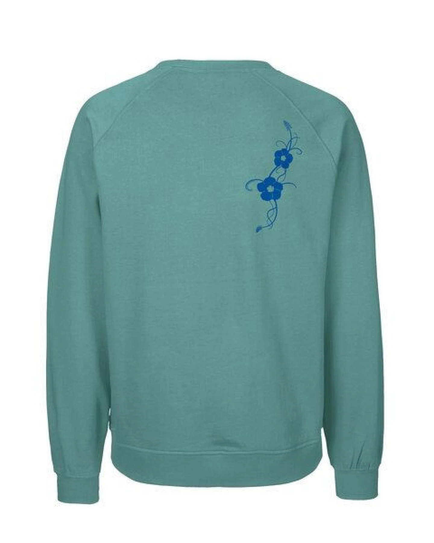 HANDGEDRUCKT "Hibisken" Unisex Sweatshirt aus reiner Biobaumwolle (kbA) – Ansicht 3