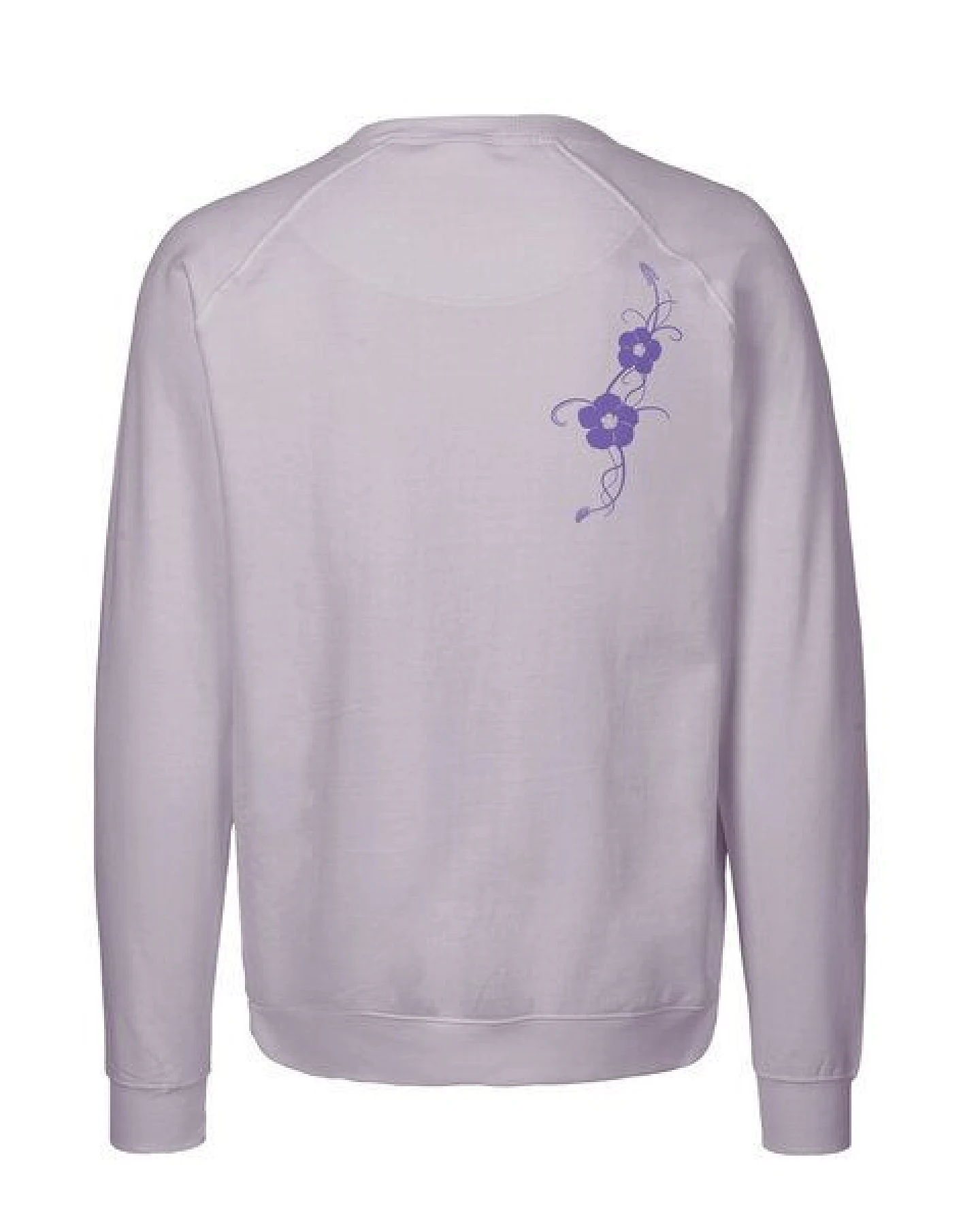 HANDGEDRUCKT "Hibisken" Unisex Sweatshirt aus reiner Biobaumwolle (kbA) – Ansicht 3