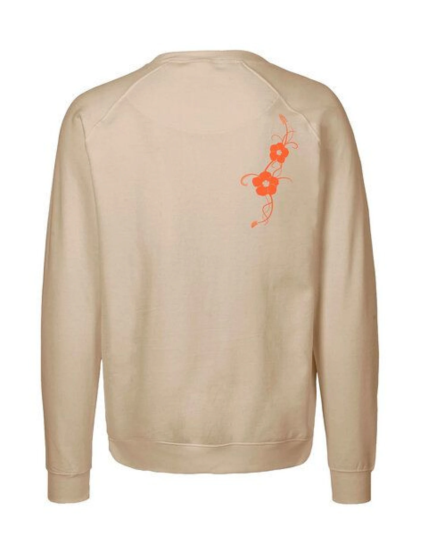 HANDGEDRUCKT "Hibisken" Unisex Sweatshirt aus reiner Biobaumwolle (kbA) – Ansicht 3
