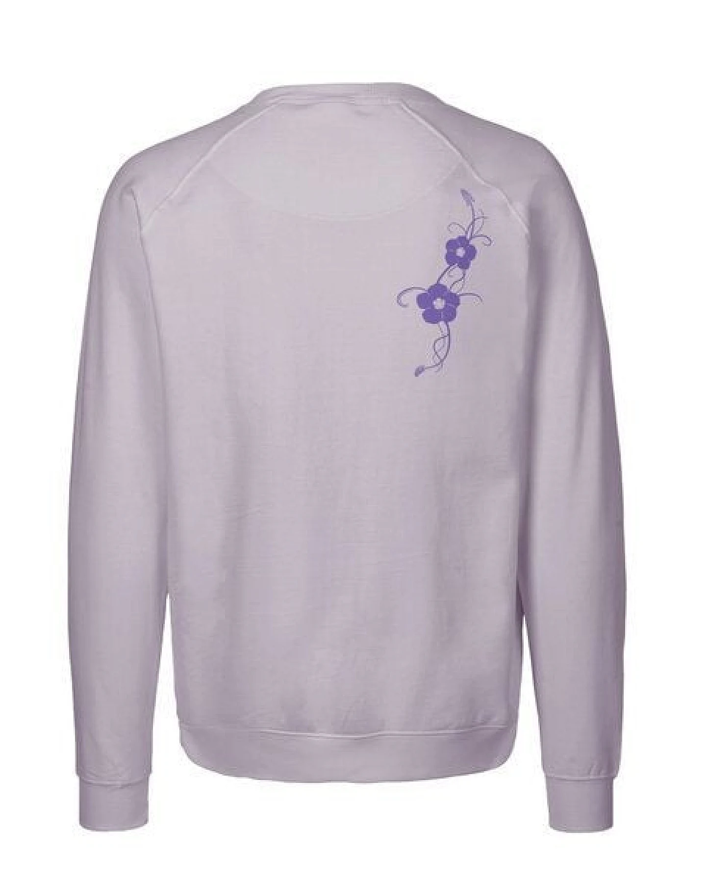 HANDGEDRUCKT "Hibisken" Unisex Sweatshirt aus reiner Biobaumwolle (kbA) – Ansicht 3