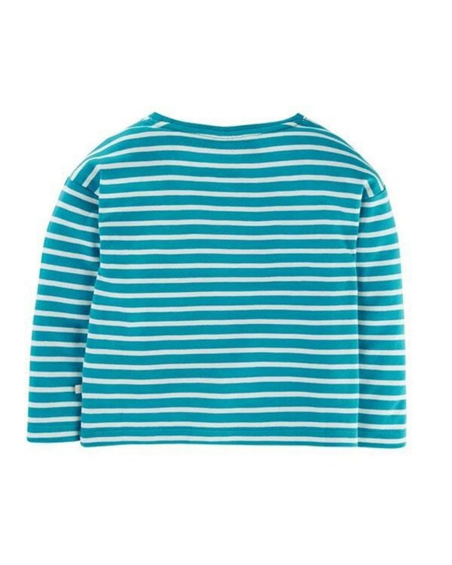 Frugi Langarm-Shirt Camper in blau-weiss gestreift Tori Boxy Top – Ansicht 2