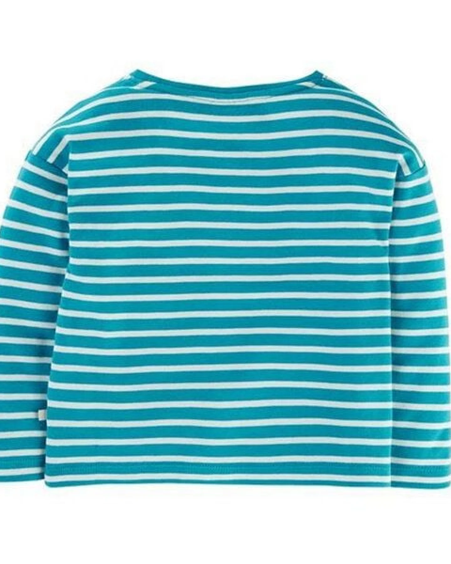 Frugi Langarm-Shirt Camper in blau-weiss gestreift Tori Boxy Top – Ansicht 2