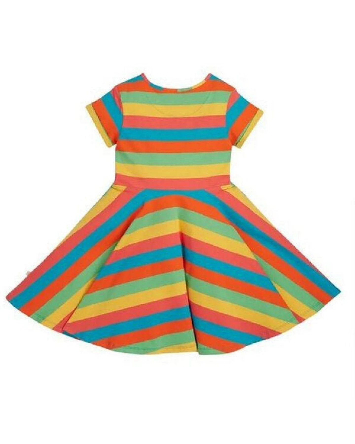 Frugi Kleid Rainbow Kurzarm Spring Skater Dress – Ansicht 2