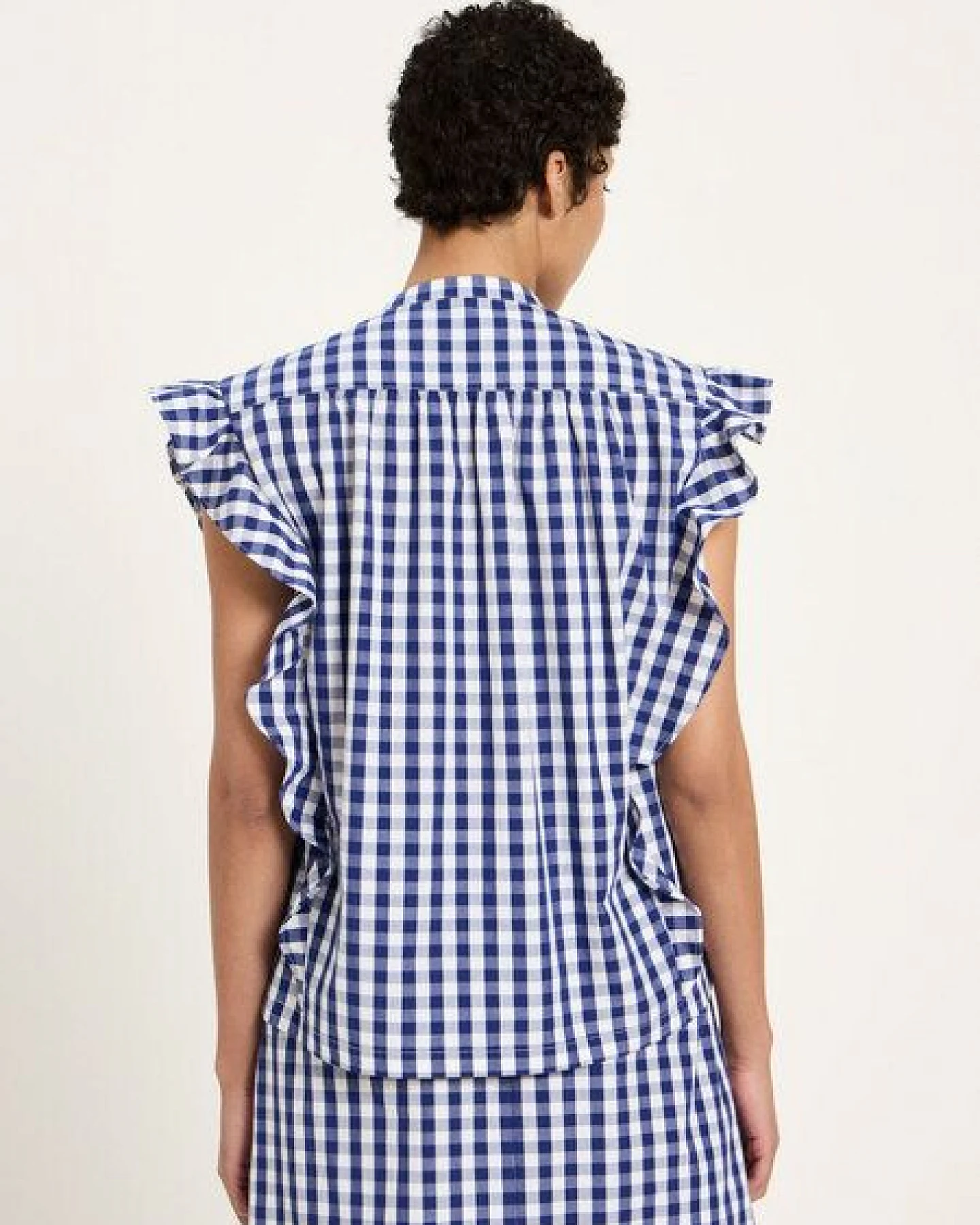 LANIUS Vichy-Karo Bluse (GOTS) aus Bio-Baumwolle – Ansicht 4