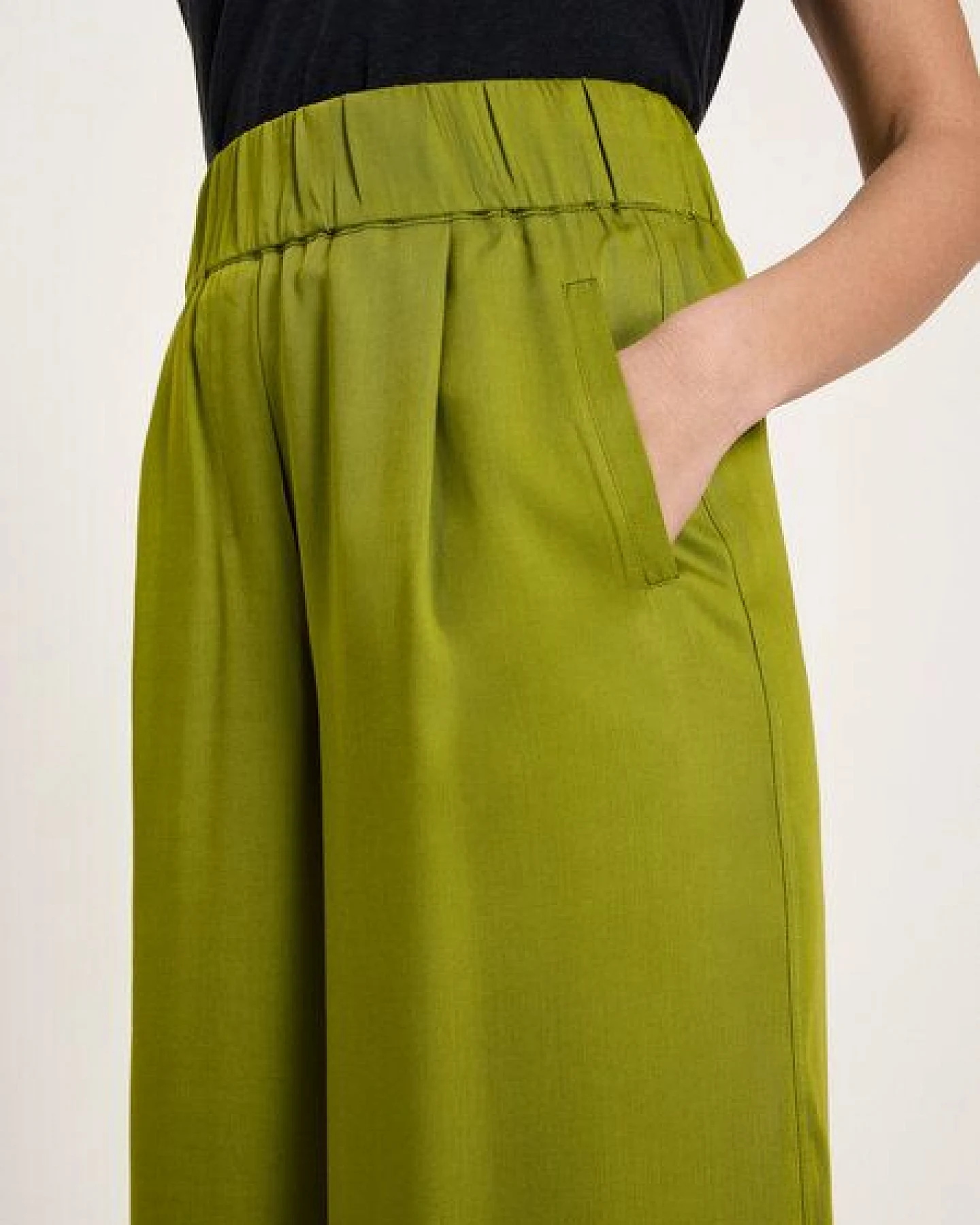 LANIUS Hose mit weitem Bein aus TENCEL – Ansicht 3