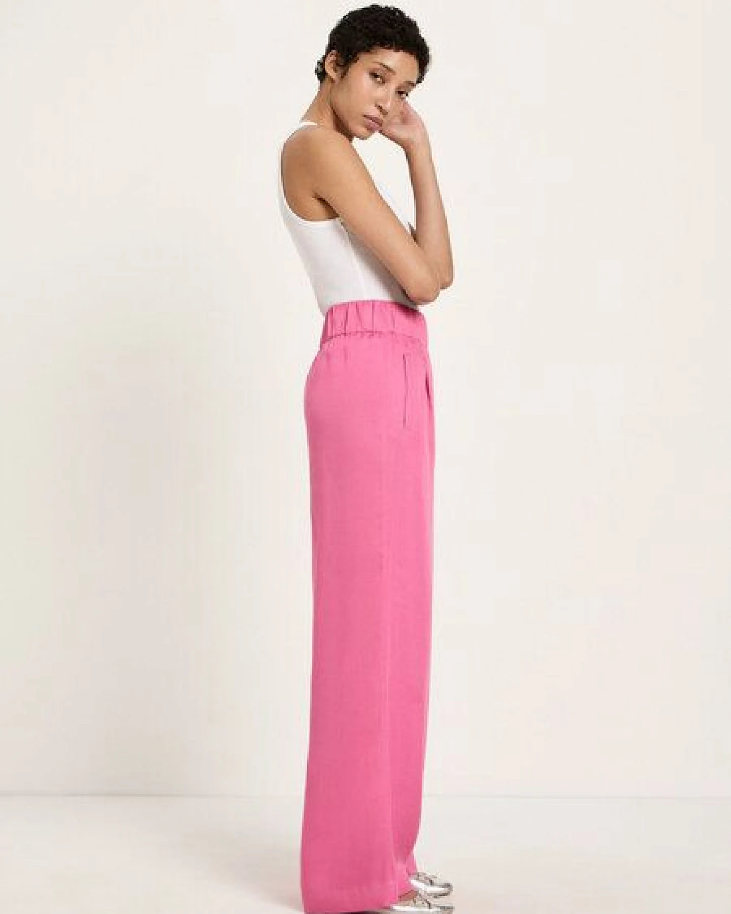 LANIUS Hose mit weitem Bein aus TENCEL – Ansicht 3