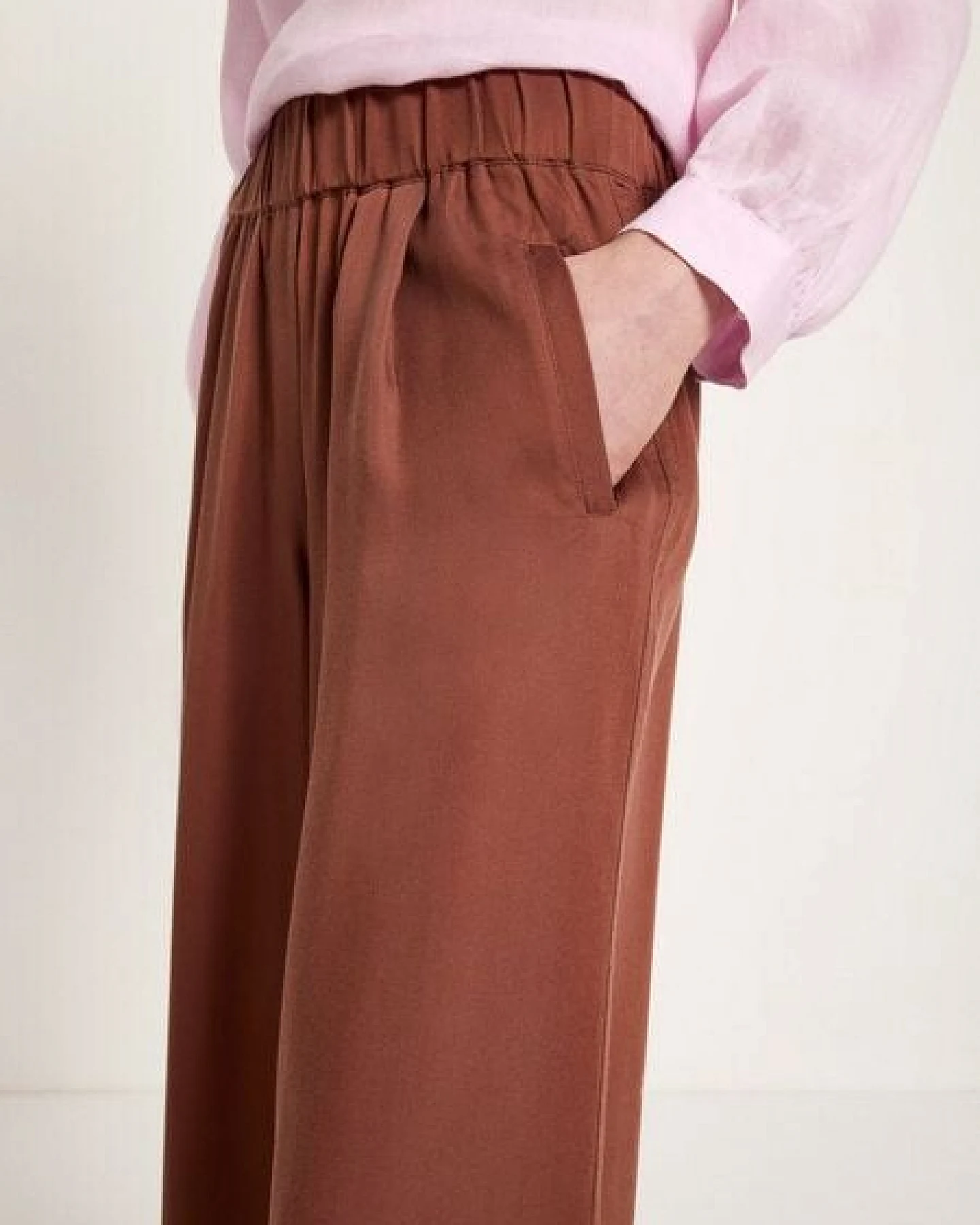 LANIUS Hose mit weitem Bein aus TENCEL – Ansicht 4
