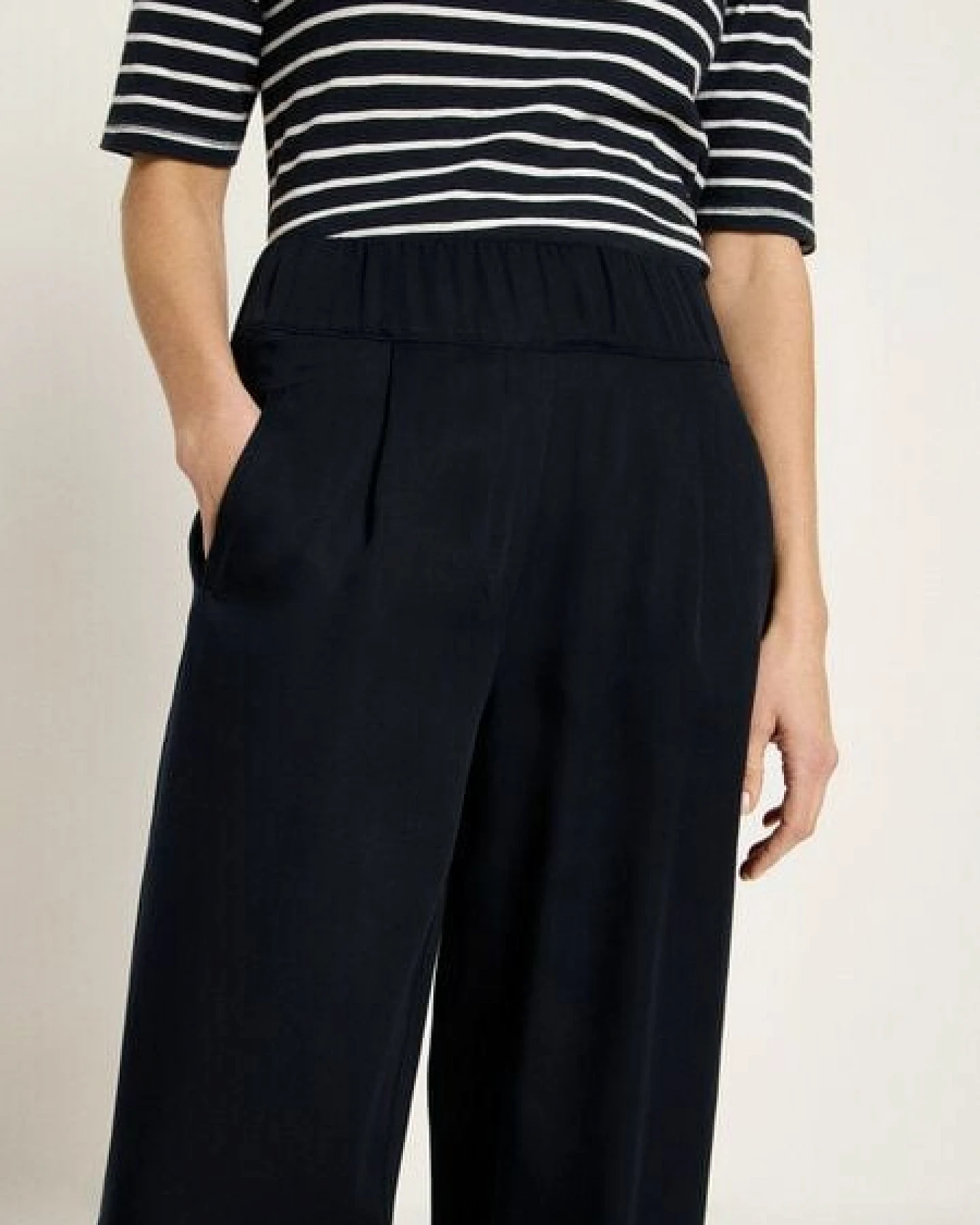 LANIUS Hose mit weitem Bein aus TENCEL – Ansicht 4