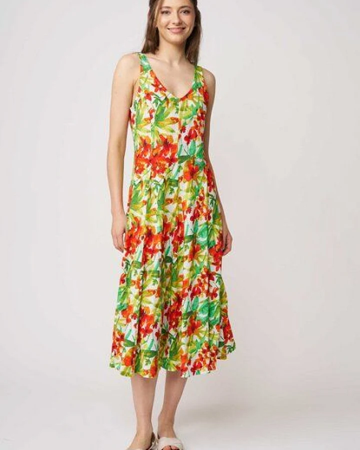 LANA Organic Sommerkleid aus Bio Baumwolle, ärmellos, Modell Jule