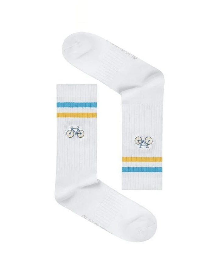 GREENBOMB Tennis-Socken Bike Loop White