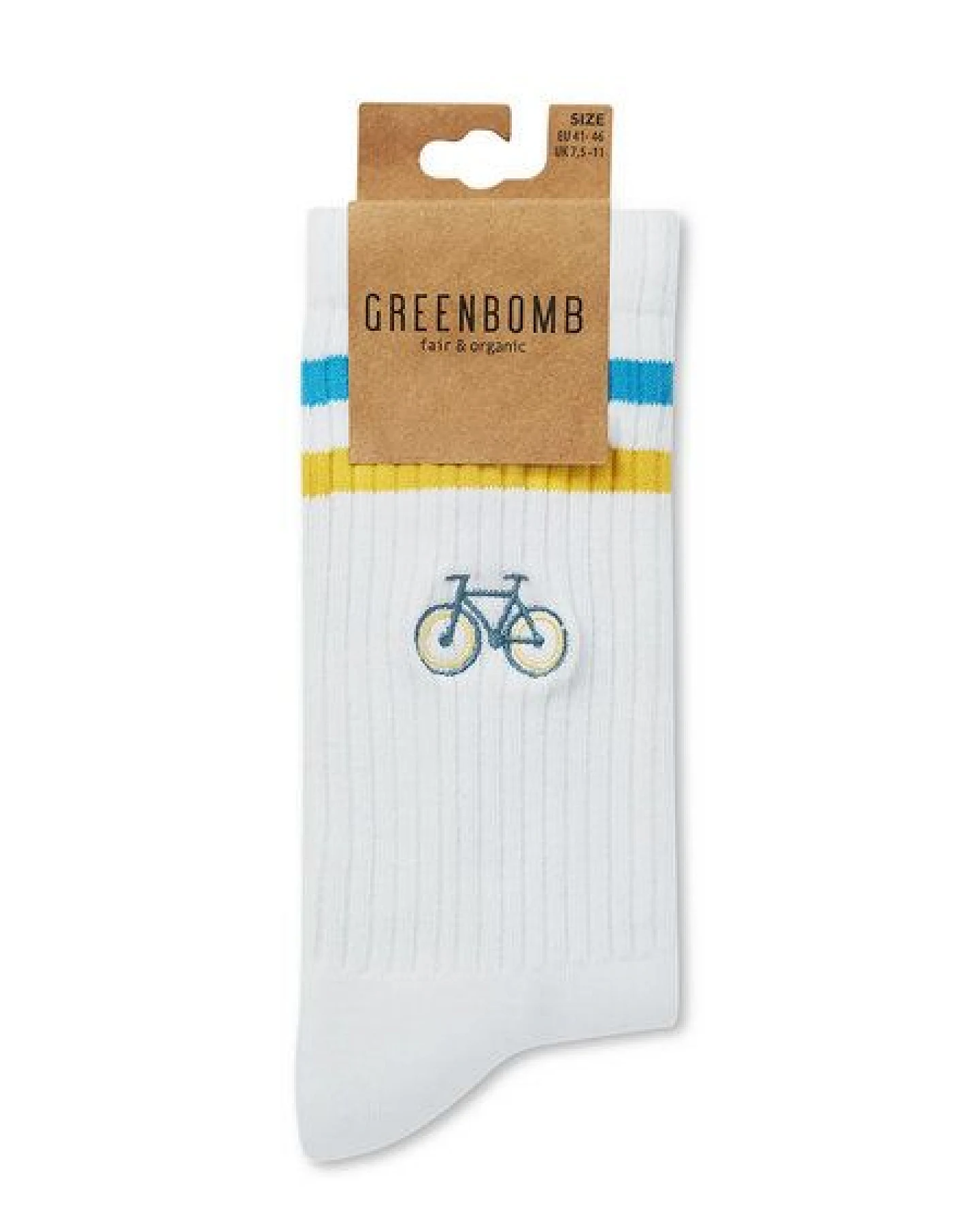 GREENBOMB Tennis-Socken Bike Loop White – Ansicht 2