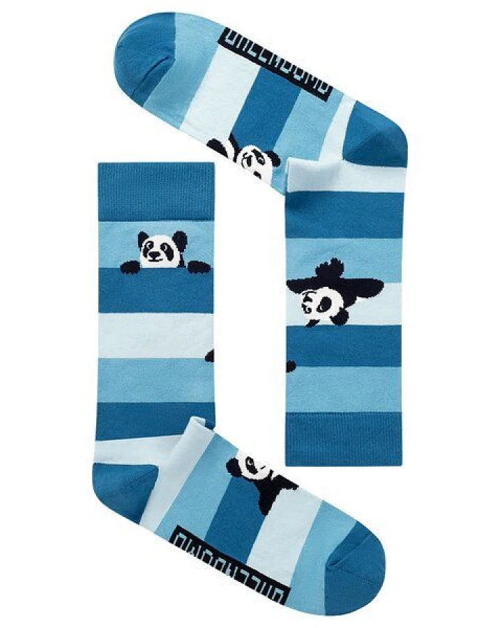 GREENBOMB Socken Panda Stripes Blue Mix