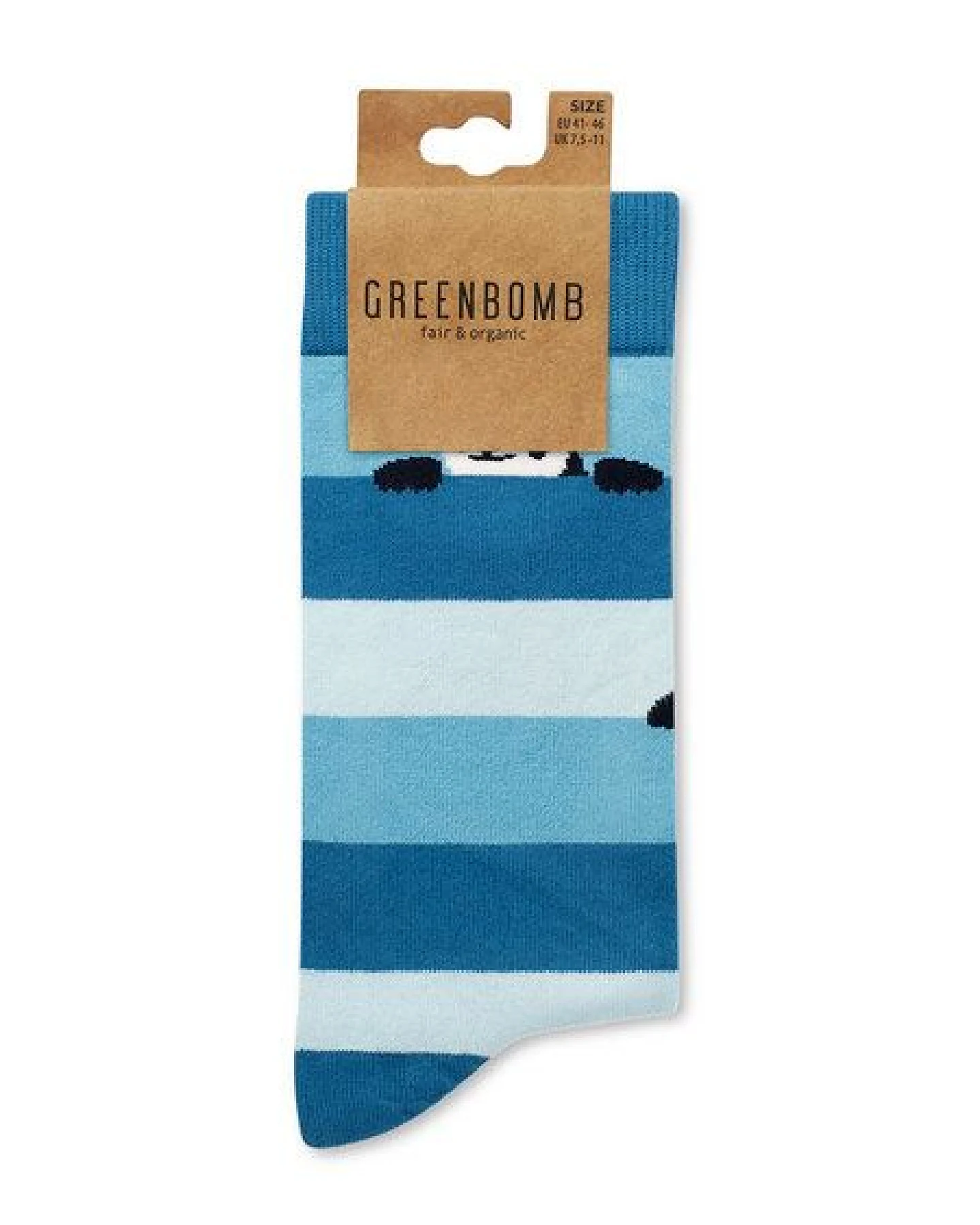 GREENBOMB Socken Panda Stripes Blue Mix – Ansicht 2
