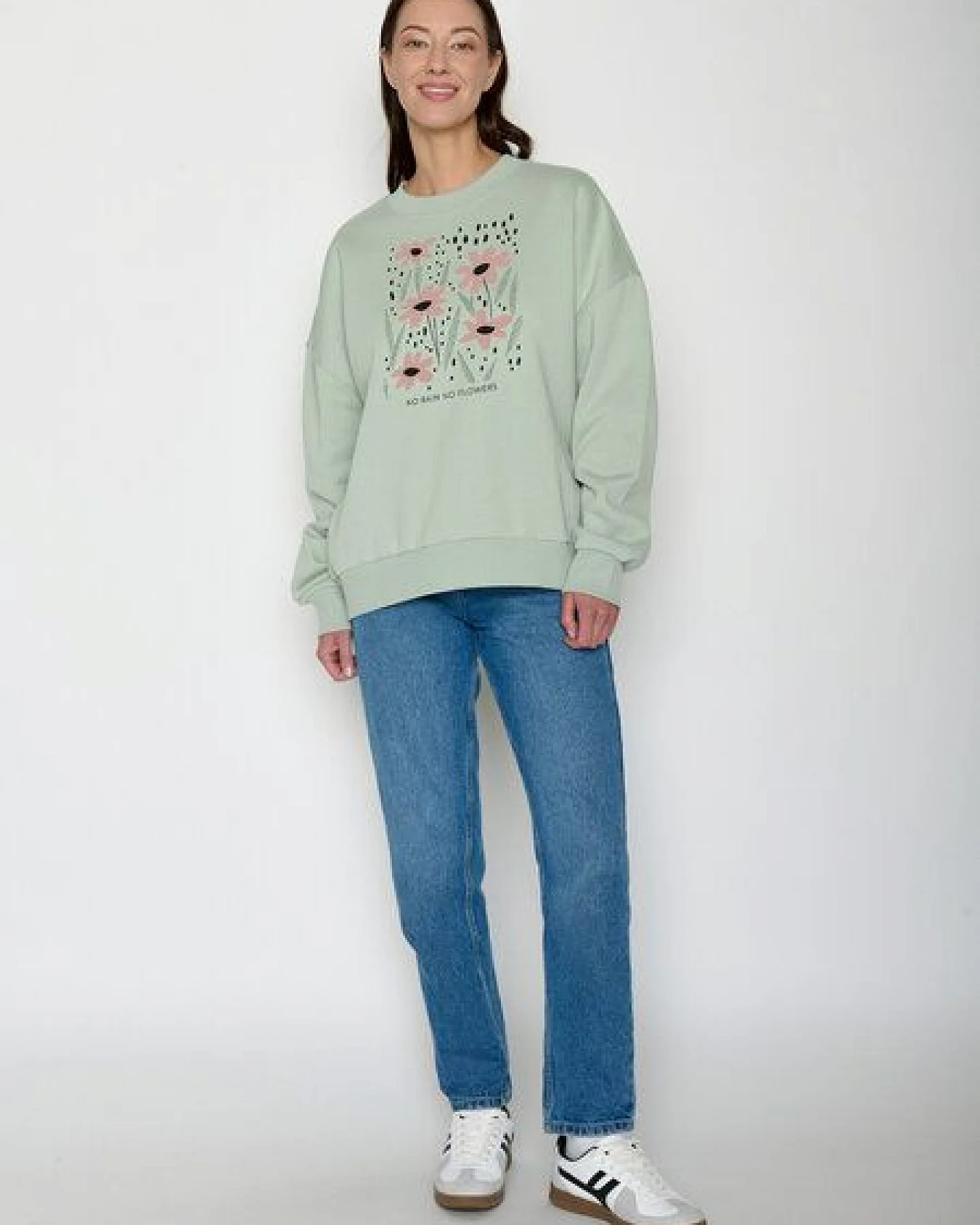 GREENBOMB Sweatshirt No Rain Core Muted Mint – Ansicht 4