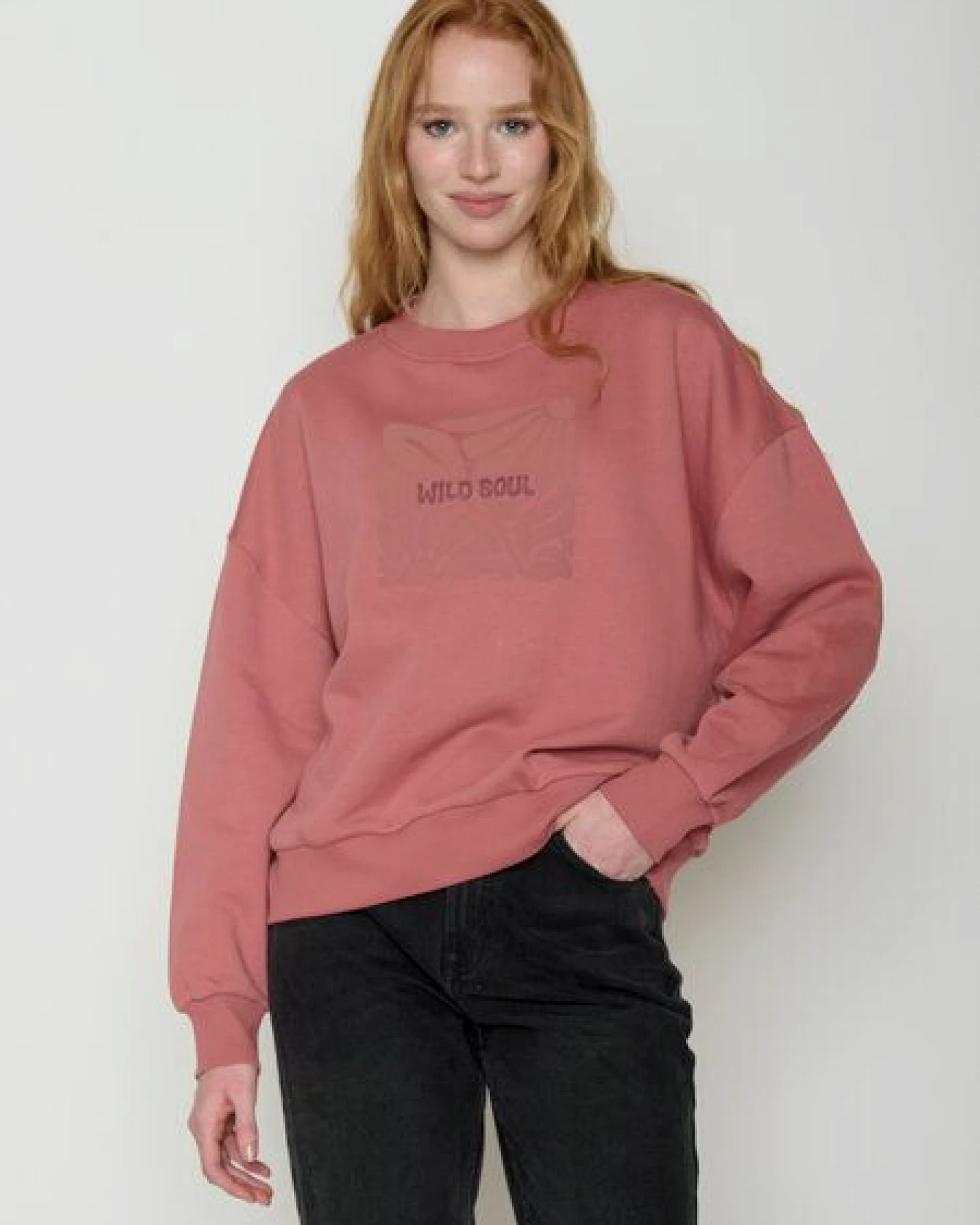 GREENBOMB Sweatshirt Wild Soul Core Dark Rose – Ansicht 2