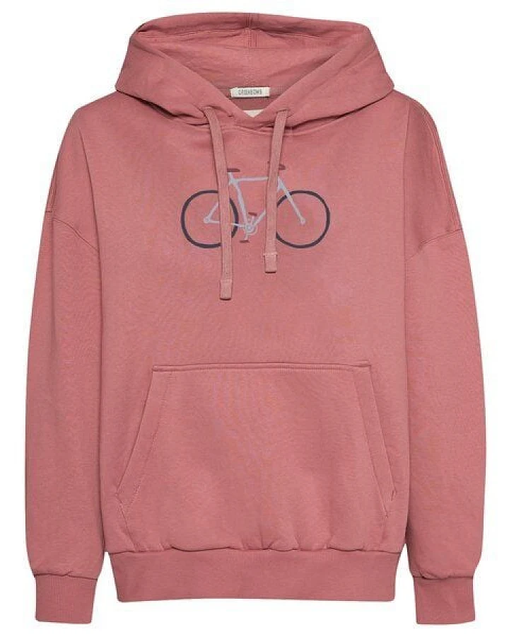 GREENBOMB Hoodie Mello Bike Handdrawn Dark Rose