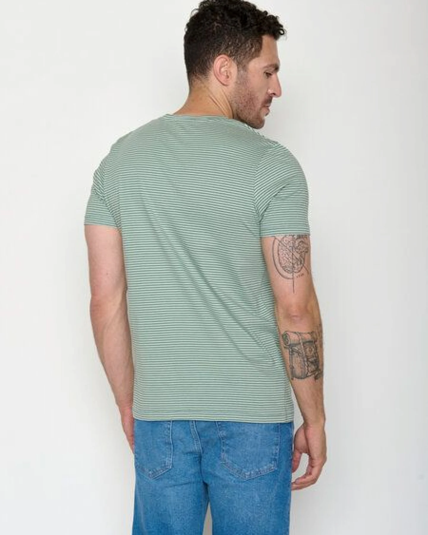GREENBOMB Basic T-Shirt Spice Bamboo Stripes – Ansicht 3