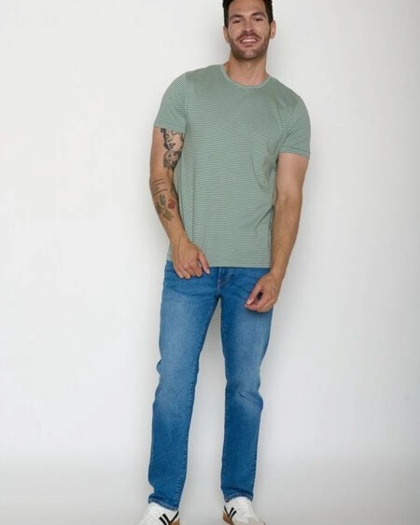 GREENBOMB Basic T-Shirt Spice Bamboo Stripes – Ansicht 4