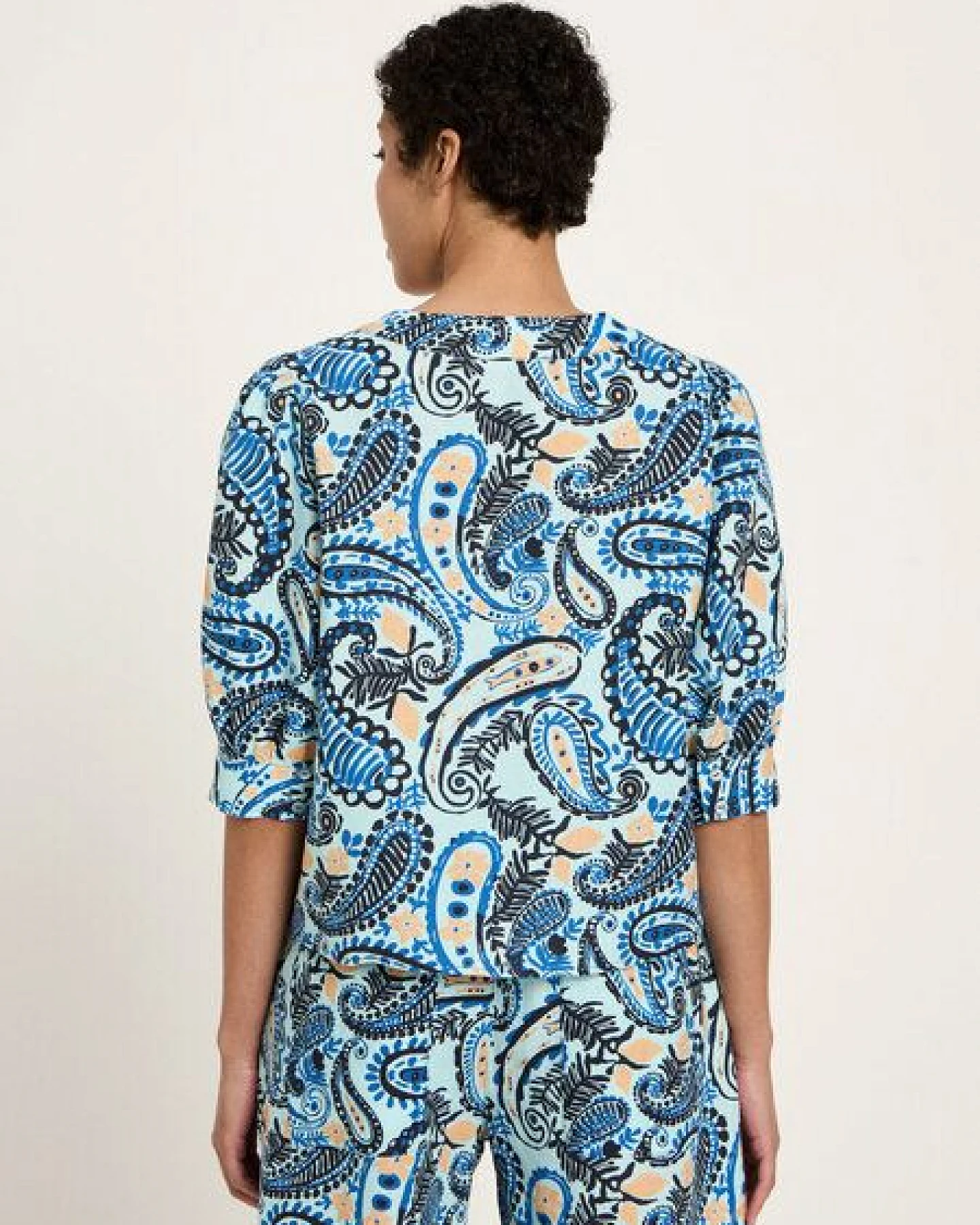 LANIUS 3/4 Arm Bluse (GOTS) aus Bio-Leinen – Ansicht 4