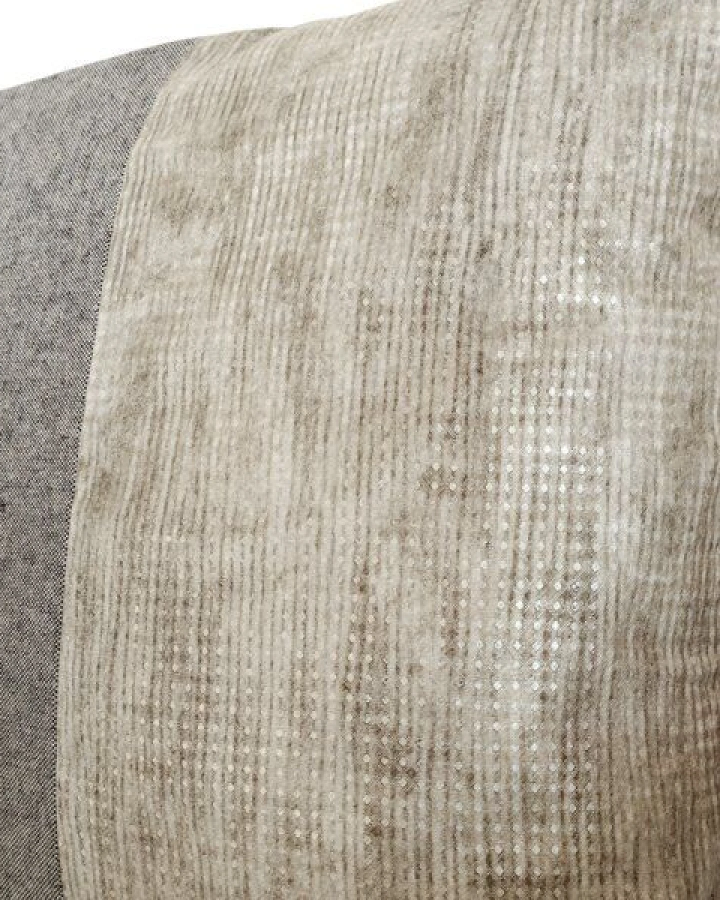körber mode Kissenbezug 40x40 aus recycelter Baumwolle und Leinen edel glänzend Grautöne – Ansicht 4