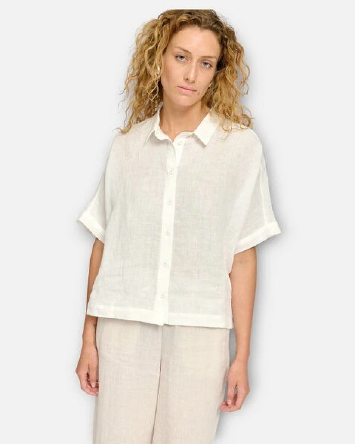 Mazine Kurzarmbluse - Short Sleeve Linen Shirt