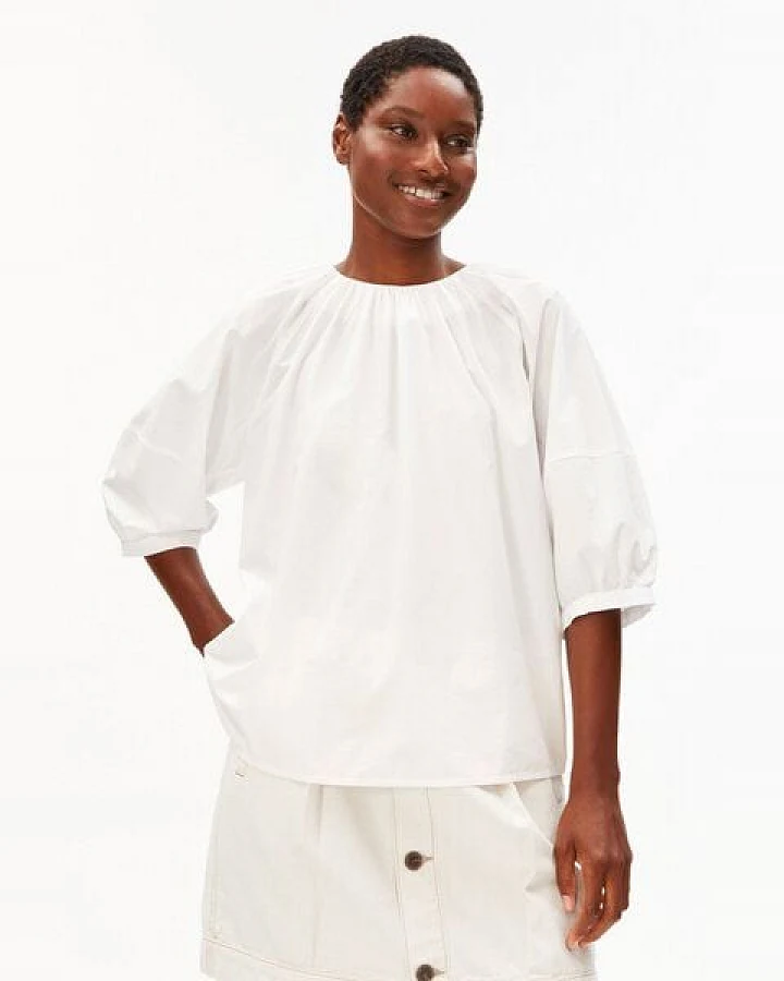 ARMEDANGELS POPLIN BALLOON Damen Bluse aus 100% Bio-Baumwolle