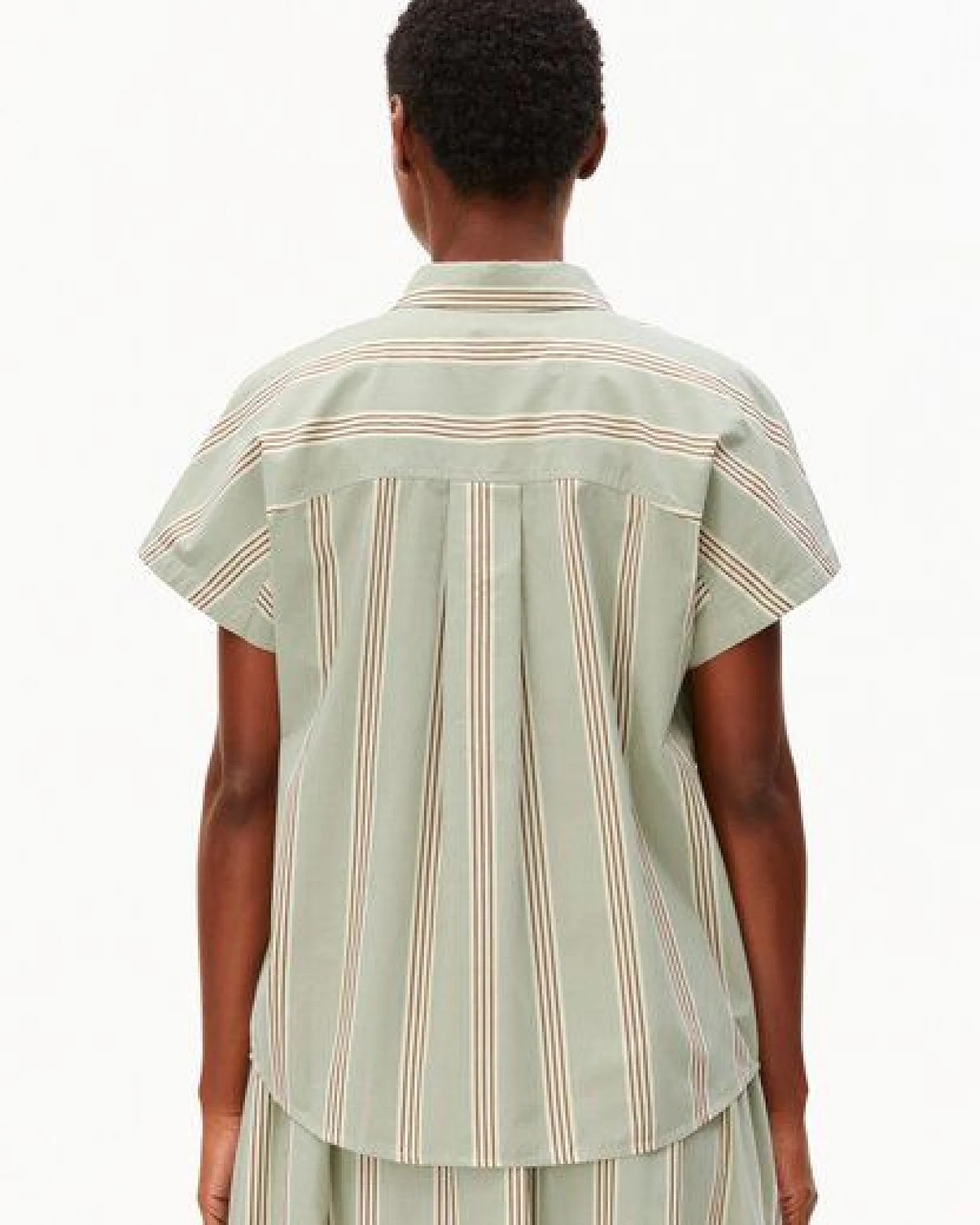 ARMEDANGELS LARISAANA STRIPE Damen Bluse aus 100% Bio-Baumwolle – Ansicht 2
