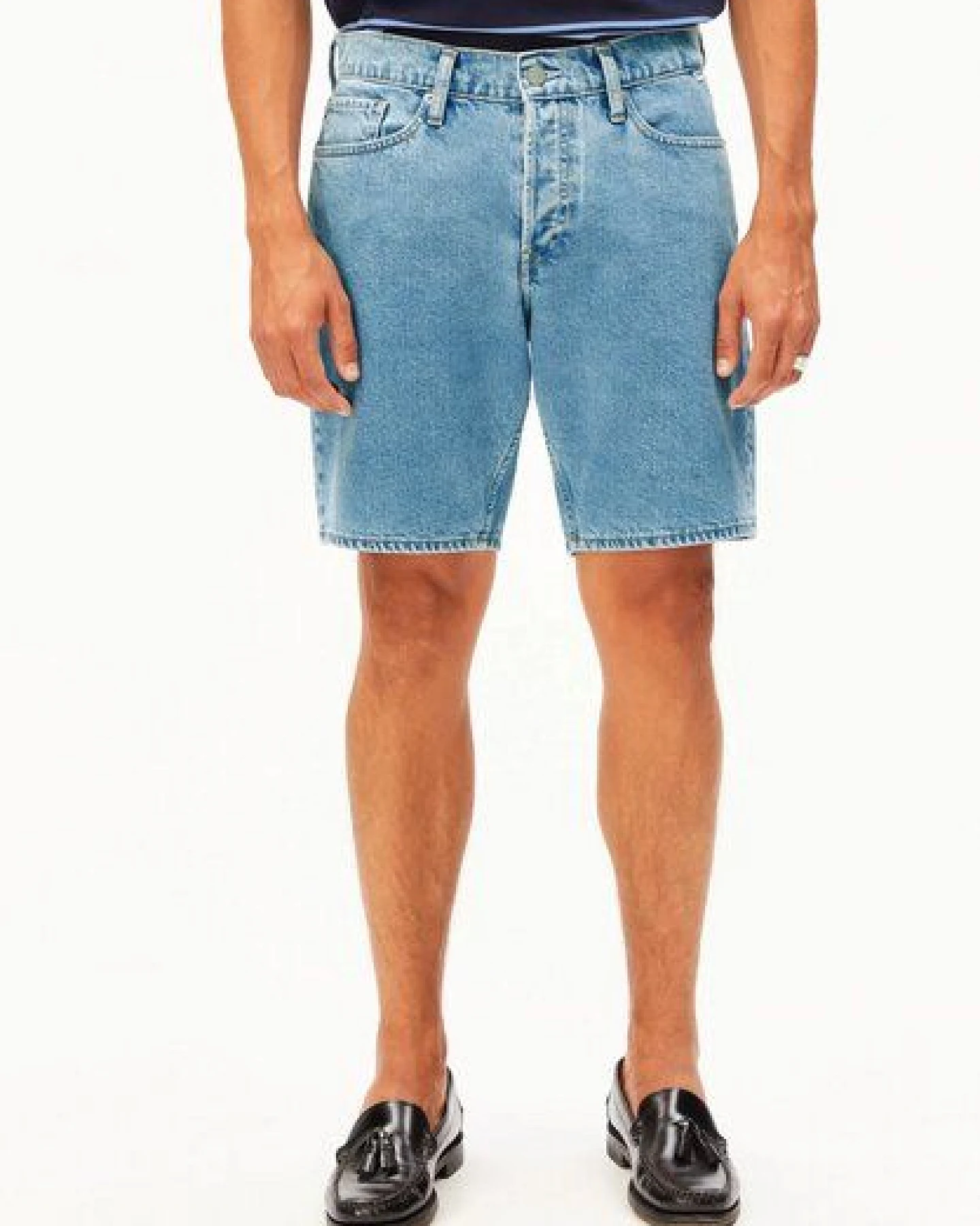 ARMEDANGELS AARVO Herren Jeans-Shorts aus 100% recycelter Baumwolle – Ansicht 2