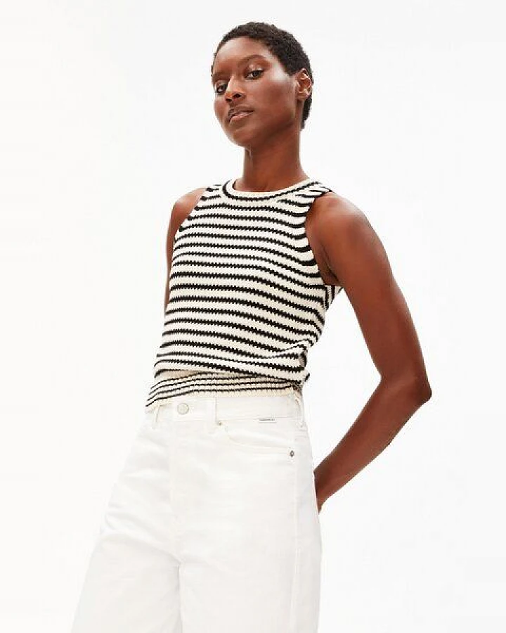ARMEDANGELS STRIPE Damen Stricktop aus 100% Bio-Baumwolle