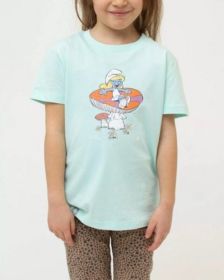 Bavarian Caps Kids T-Shirt Schlumpfines Schwammerlsofa - Blau