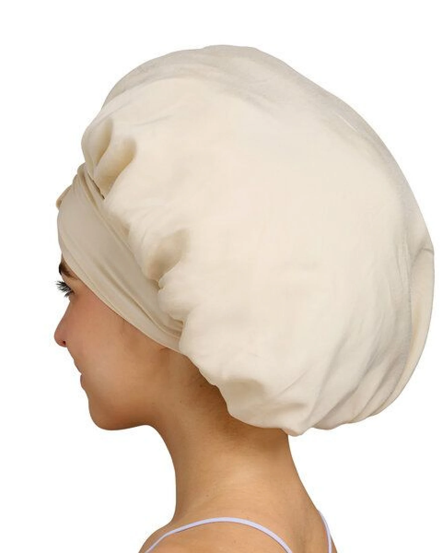 Qupro Schlafhaube Bonnet L vegane Seide Cupro – Ansicht 3