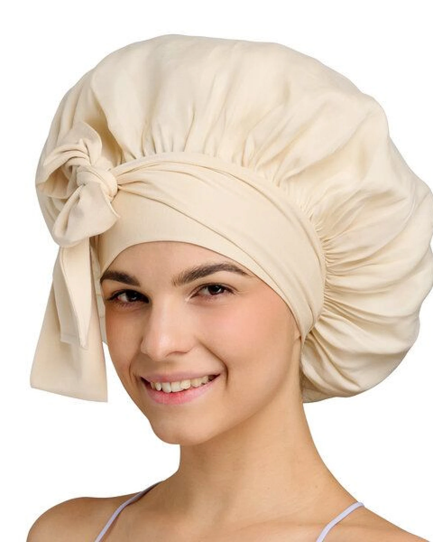 Qupro Schlafhaube Bonnet L vegane Seide Cupro – Ansicht 2