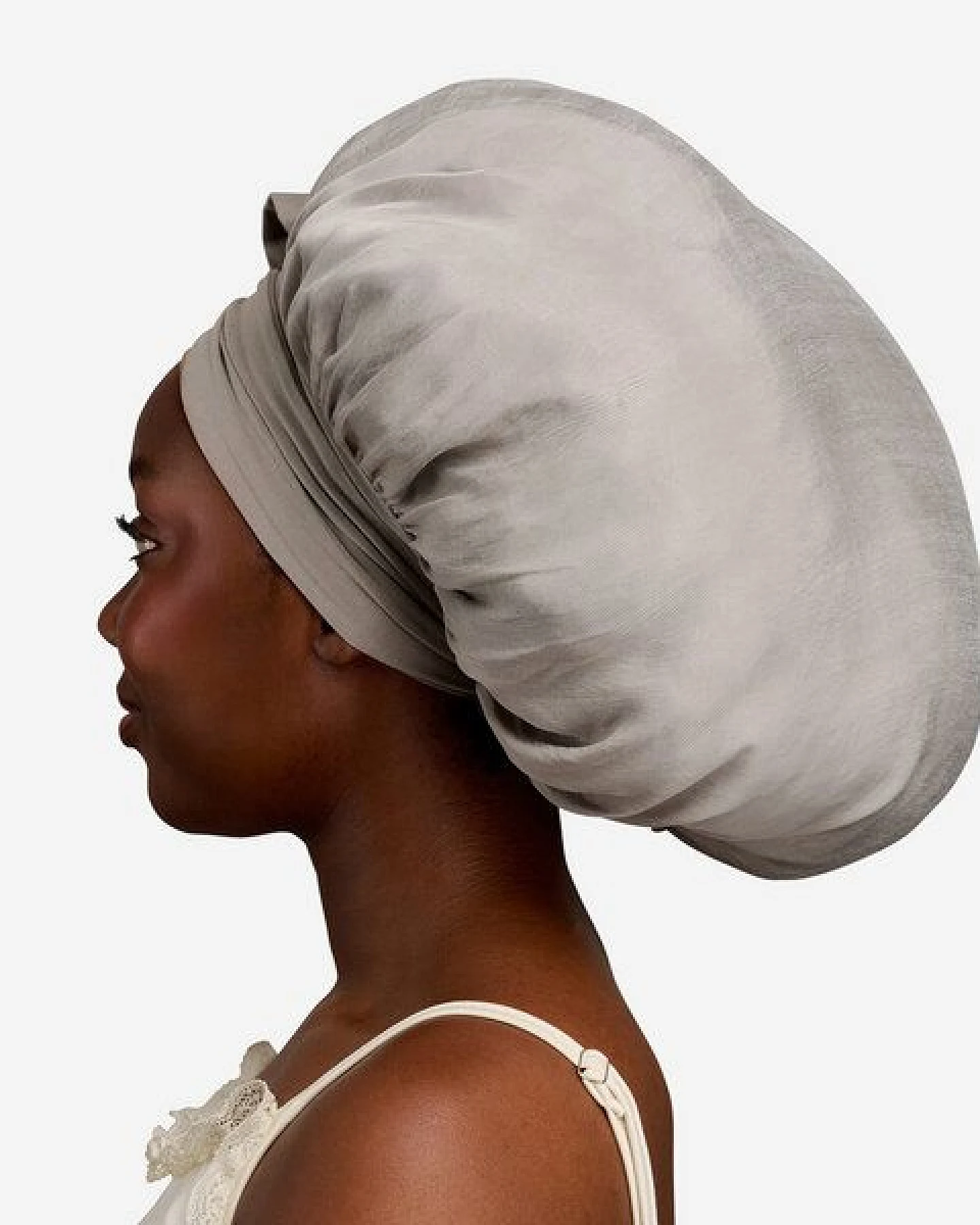 Qupro Schlafhaube Bonnet L vegane Seide Cupro – Ansicht 3