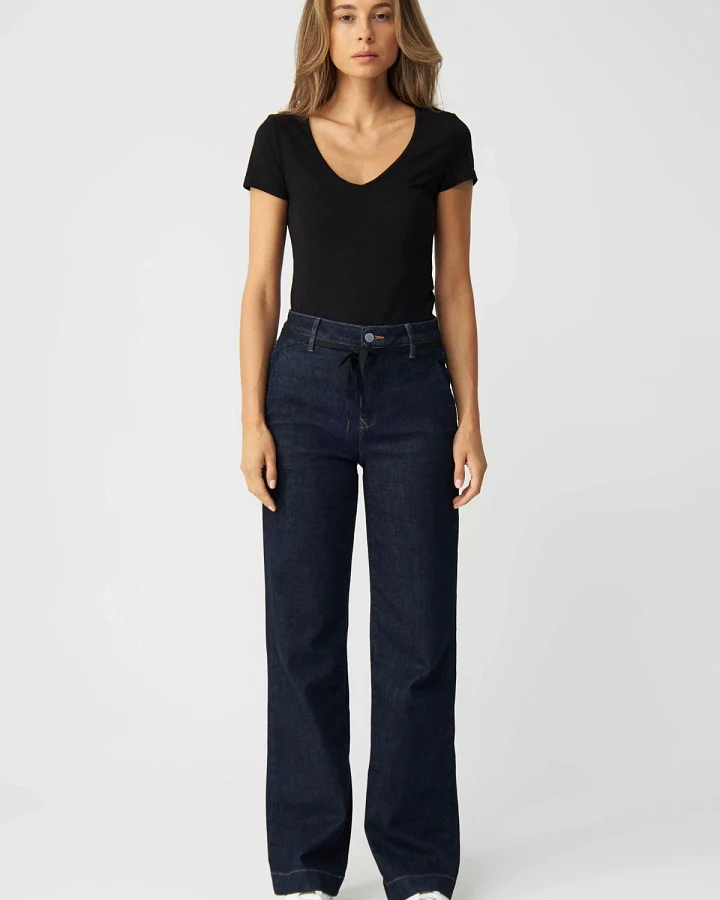 Produktseite: Jeans Dew Flared French Pocket Raw Blue