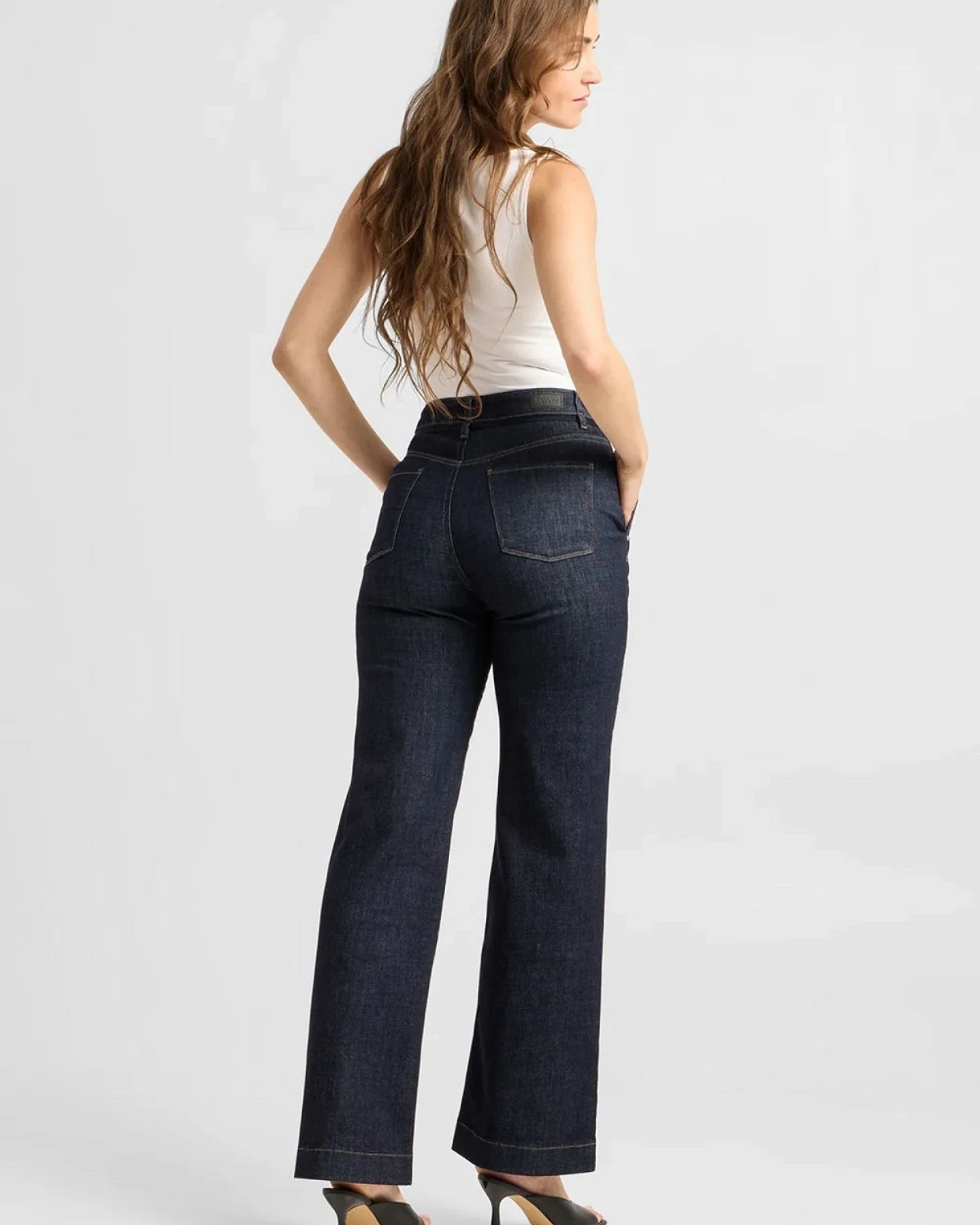 Jeans Dew Flared French Pocket Raw Blue – Ansicht 4