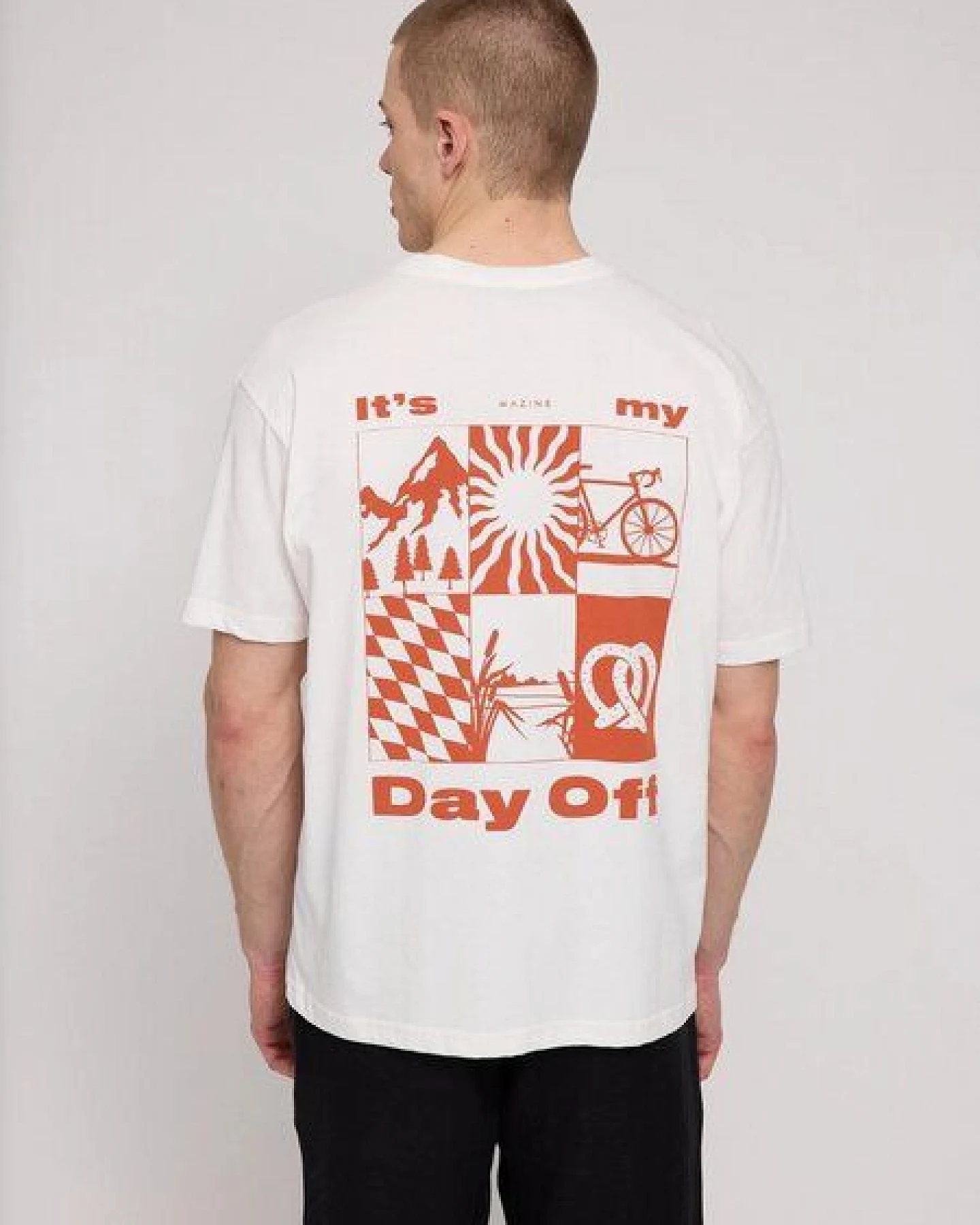 Mazine T-Shirt aus Bio-Baumwolle - Day Off Backprint – Ansicht 3