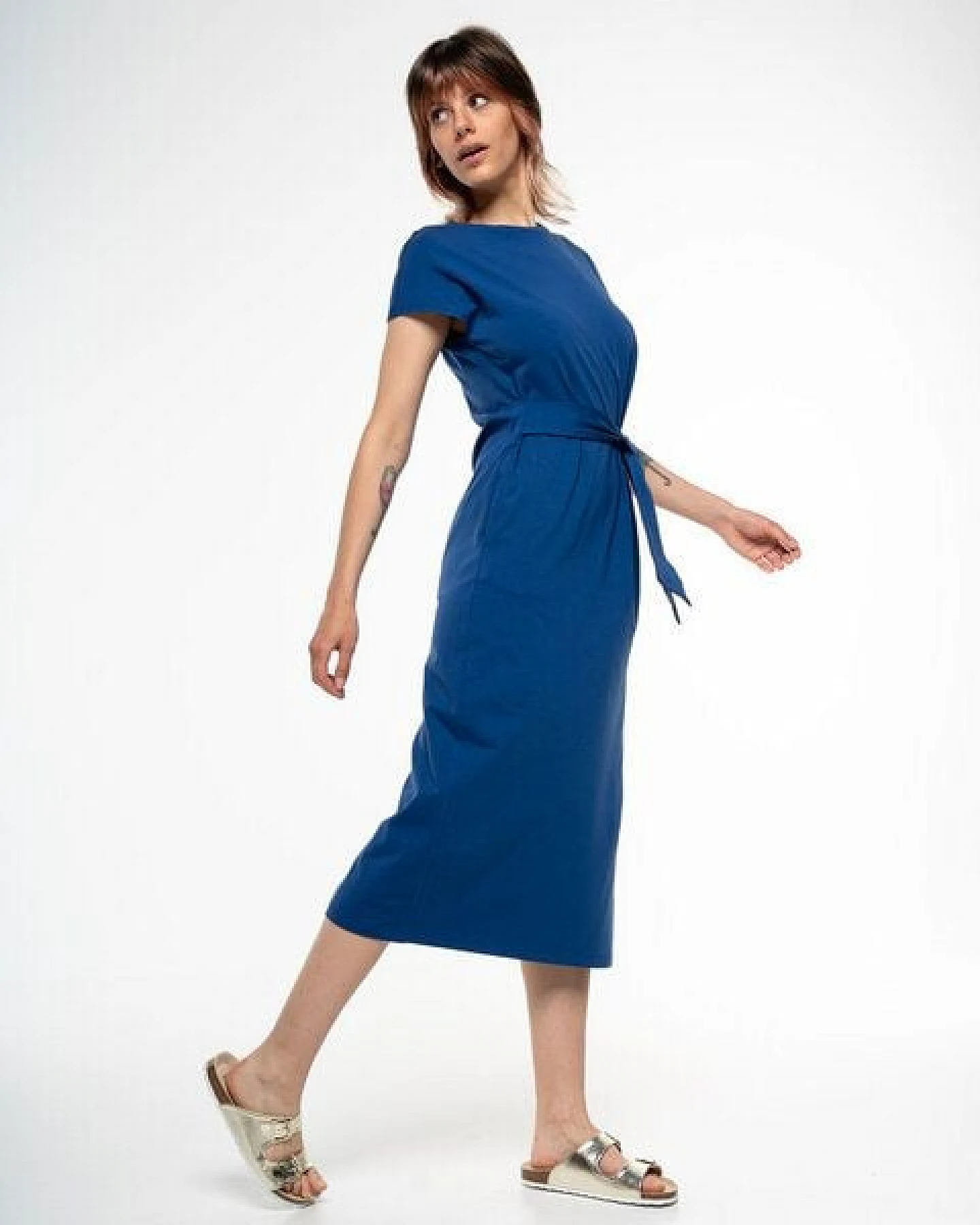 Alma & Lovis Legeres Midi-Kleid aus Organic Cotton – Ansicht 4