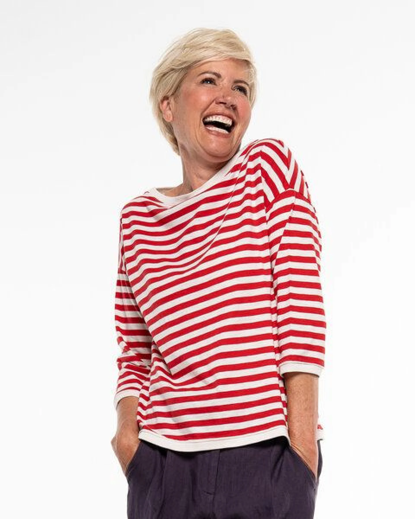 Alma & Lovis Lässiges 3/4 Arm Ringelshirt aus Organic Cotton – Ansicht 3