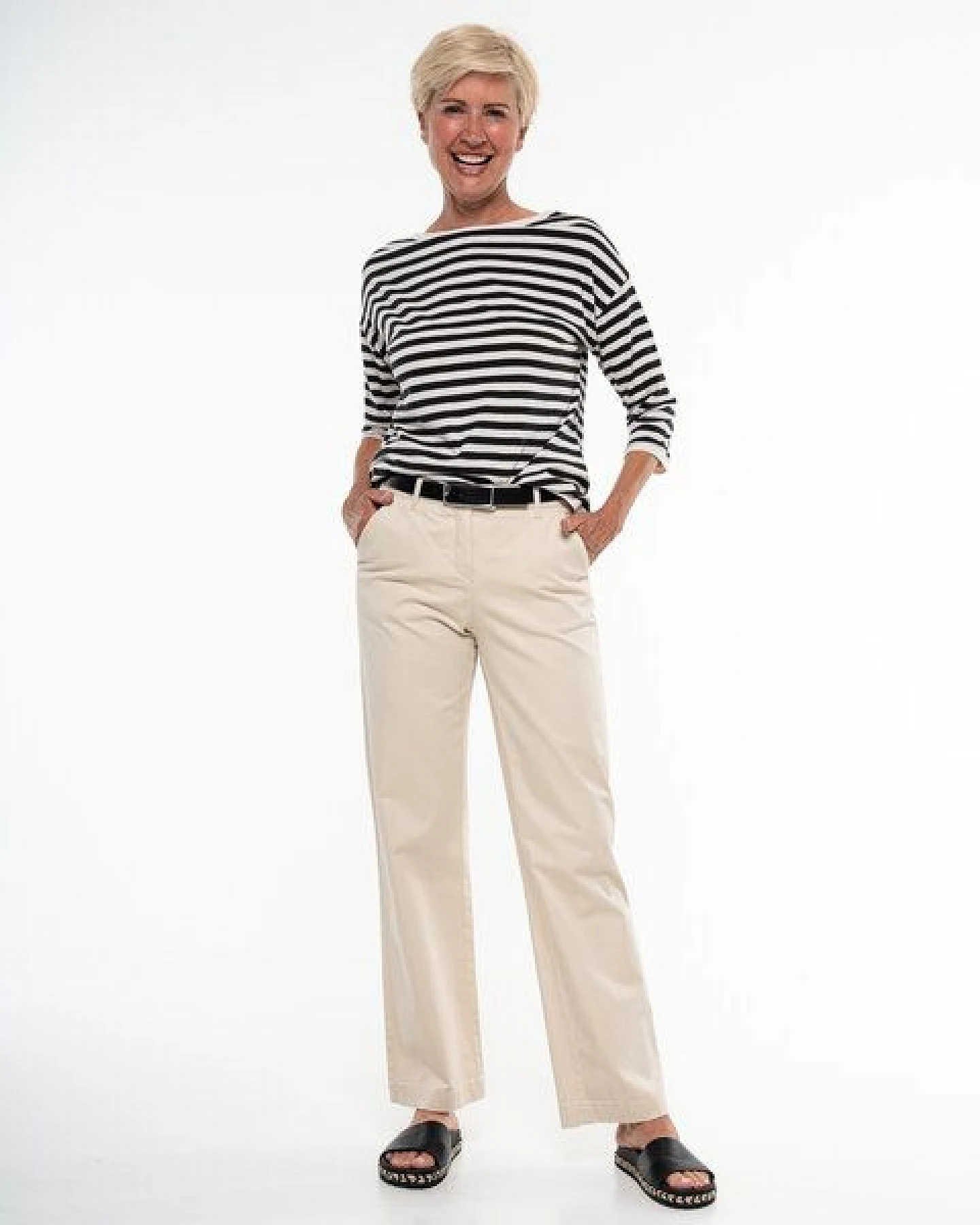Alma & Lovis Lässiges 3/4 Arm Ringelshirt aus Organic Cotton – Ansicht 2