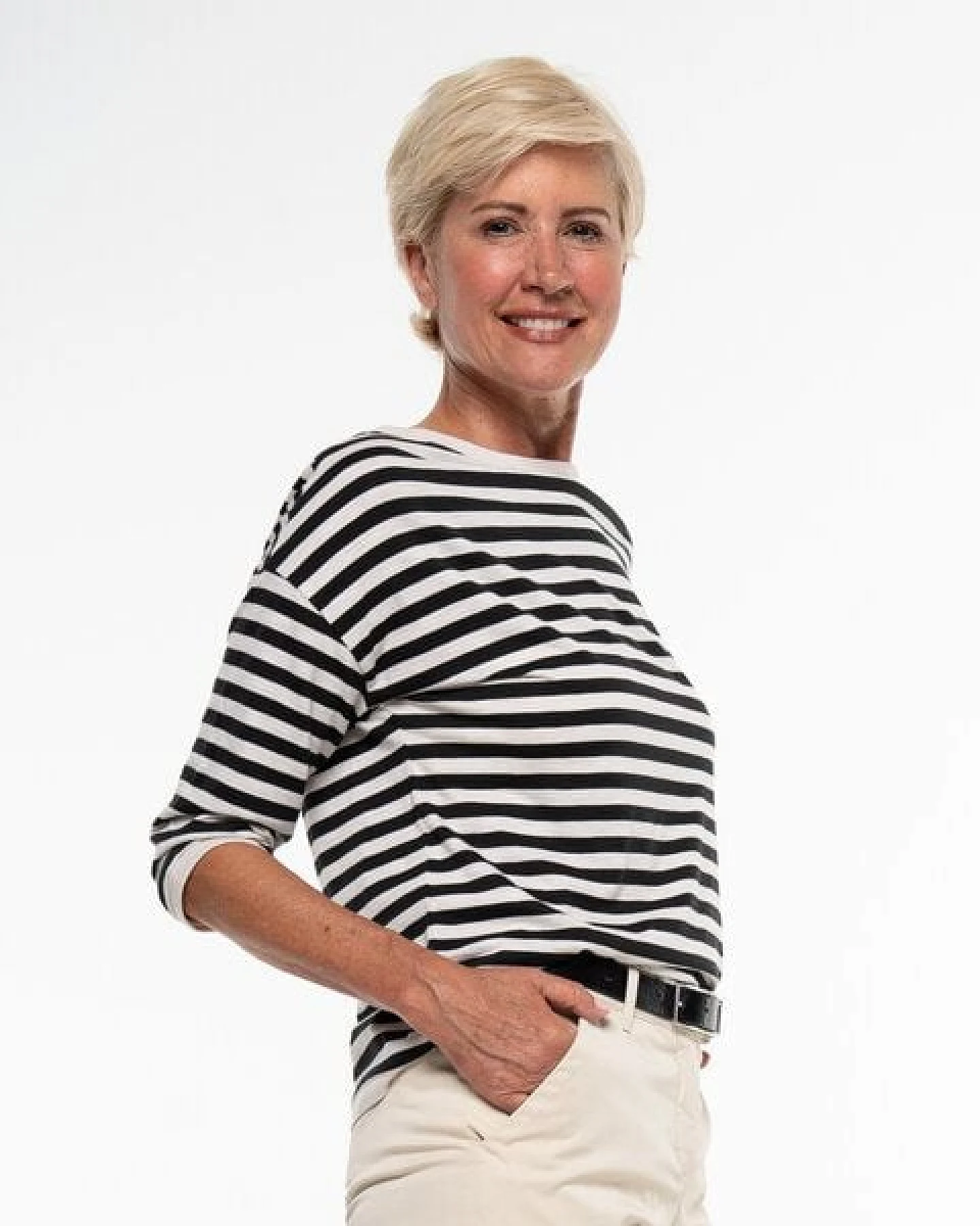 Alma & Lovis Lässiges 3/4 Arm Ringelshirt aus Organic Cotton – Ansicht 4