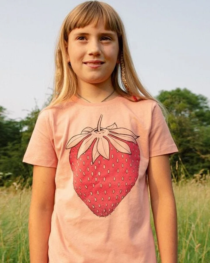 Cmig Kinder T-Shirt Erdbeere in fraiche peche
