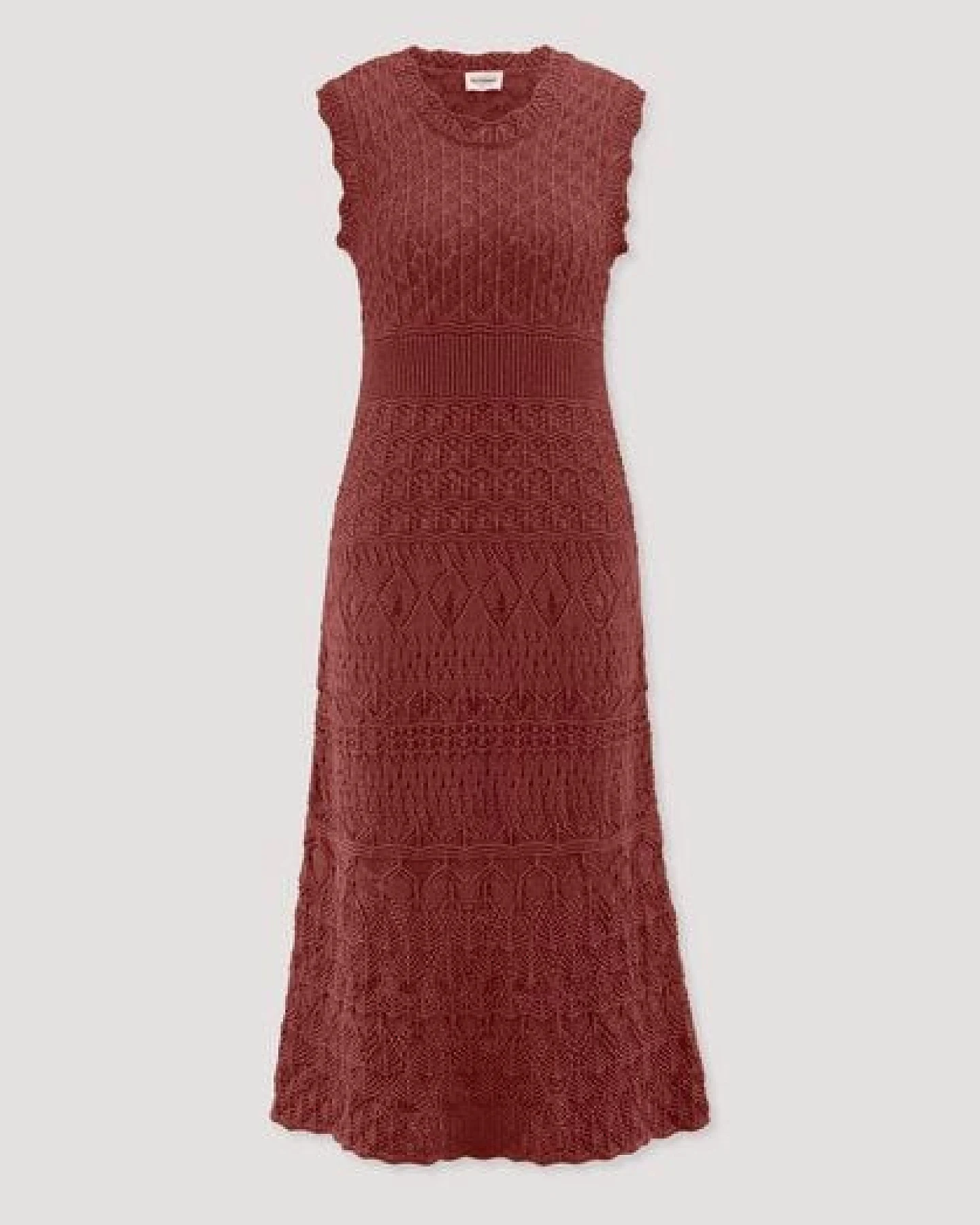 hessnatur Strick Kleid Midi aus reiner Bio-Baumwolle – Ansicht 4