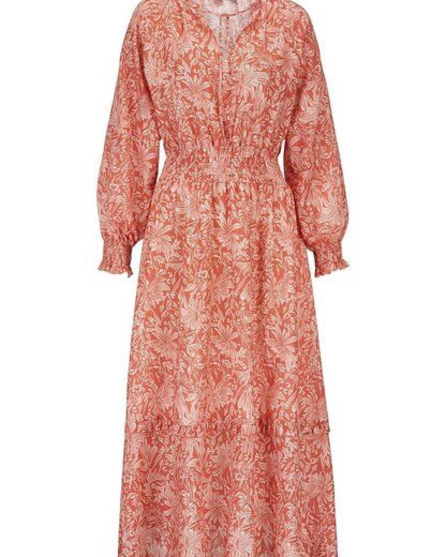 hessnatur Gewebe Kleid mit Taillierung Maxi aus reiner Bio-Baumwolle – Ansicht 3